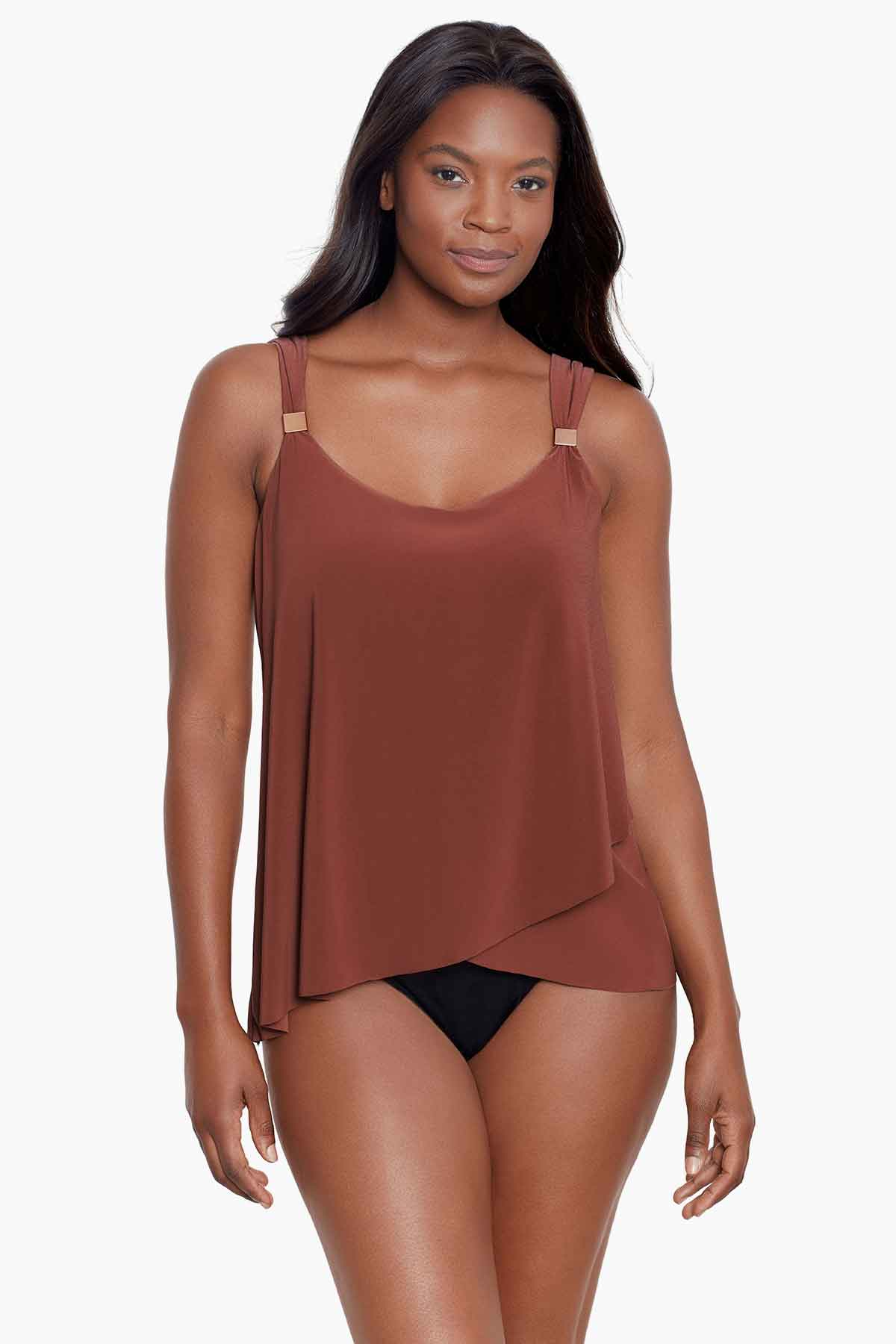 Dazzle Tankini Top for Women - Stylish Swimwear with Adjustable Straps & Comfortable Fit - Perfect for Beach, Pool, and Summer Vacation