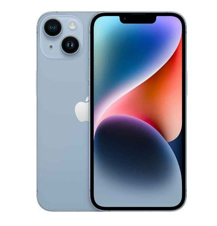 Apple iPhone 14 256GB - Blue (Renewed/Refurbished) - Unlocked Smartphone for Travel, Work & Entertainment