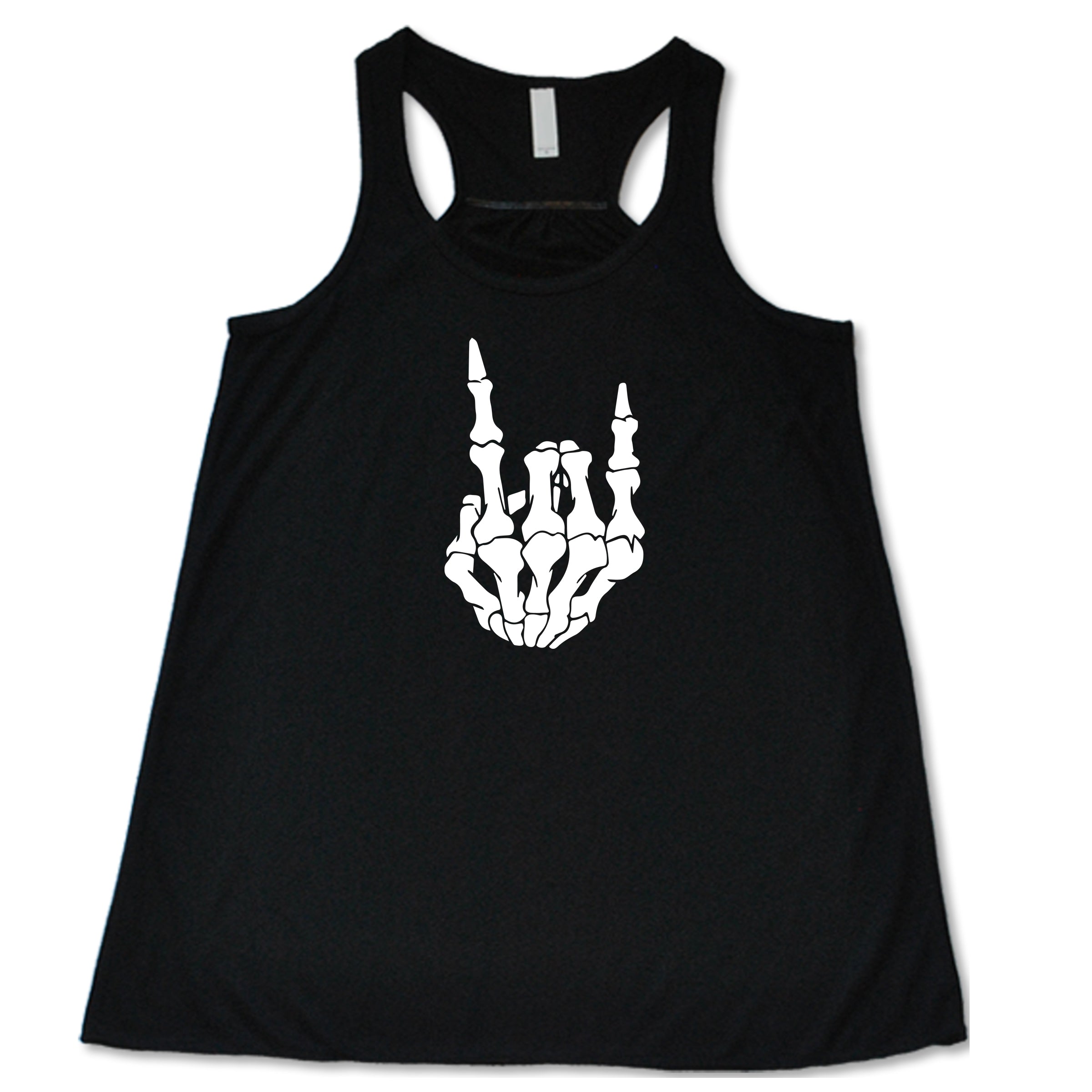 Edgy Rocker Skeleton Hand Graphic T-Shirt for Men & Women | Gothic Punk Style Cotton Tee | Perfect for Concerts, Halloween & Alternative Fashion