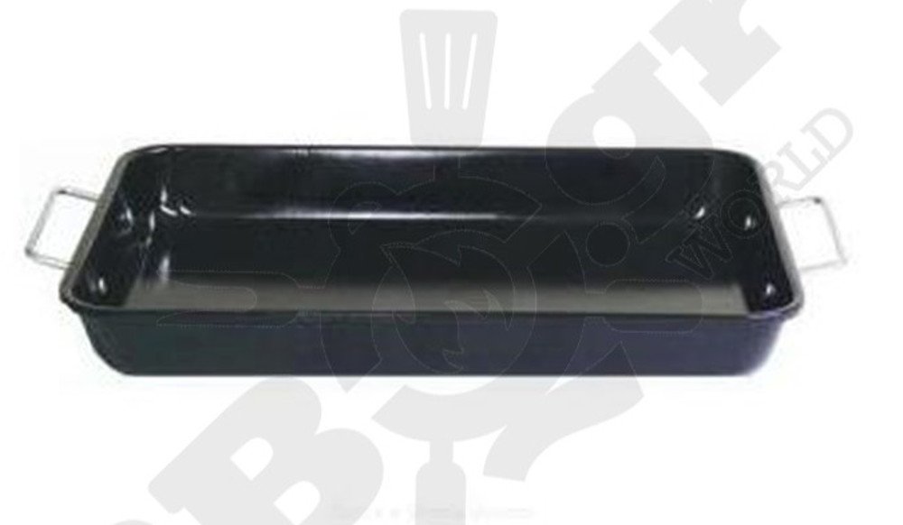 Premium Ceramic Drip Pan for Roasting & Rotisserie - Heavy Duty 36105 - Perfect for Turkey, Chicken & Meat Cooking in Oven or Grill