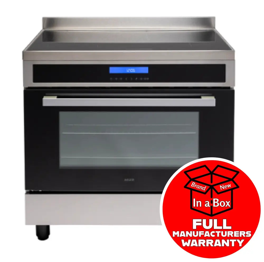 Euro EO90FSINESX 90cm Freestanding Induction Cooktop with 9 Cooking Functions - Stainless Steel Oven for Modern Kitchens | Perfect for Home Chefs & Small Restaurants
