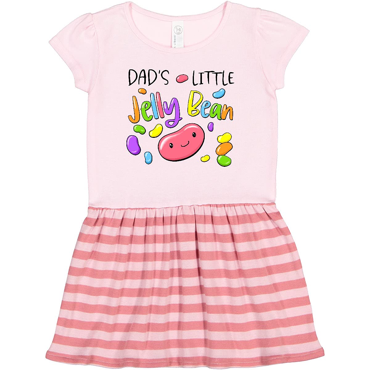Inktastic Dads' Little Jellybean Cute Easter Candy Toddler Dress - Adorable Baby Girl Outfit for Easter Sunday, Spring Photoshoot & Family Gatherings