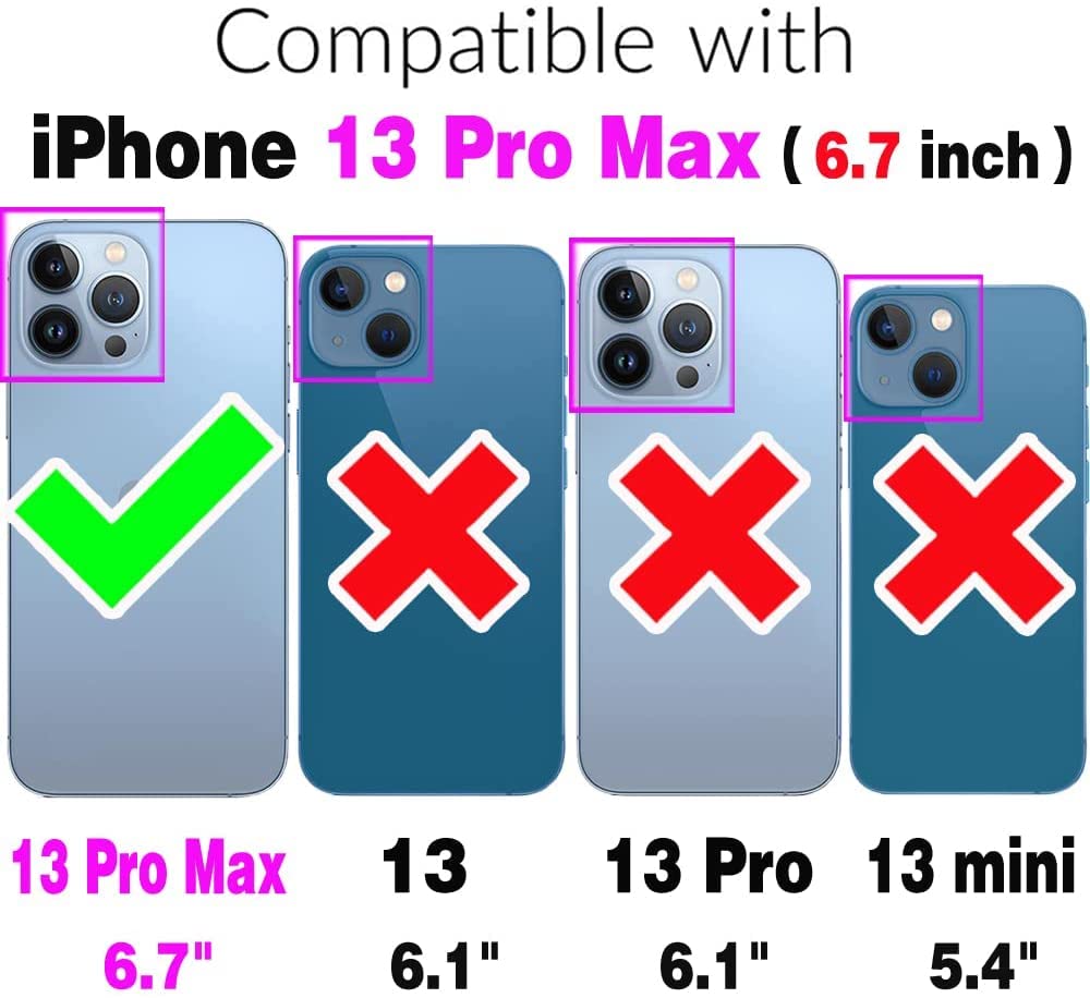 Asuwish iPhone 13 Pro Max Case with Tempered Glass Screen Protector, Card Holder & Kickstand - Rose Gold (2021 6.7 inch) | Compatible with iPhone 13 Pro Max/13 Max Plus | Perfect for Daily Use, Travel & Hands-Free Viewing