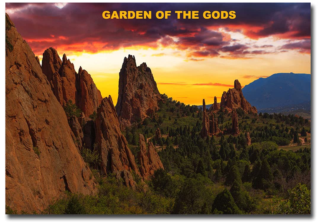 Garden of The Gods Colorado Springs Travel Souvenir - 2.5x3.5 Inch Colorful Refrigerator Magnet - Perfect for Fridge, Office & Travel Memories