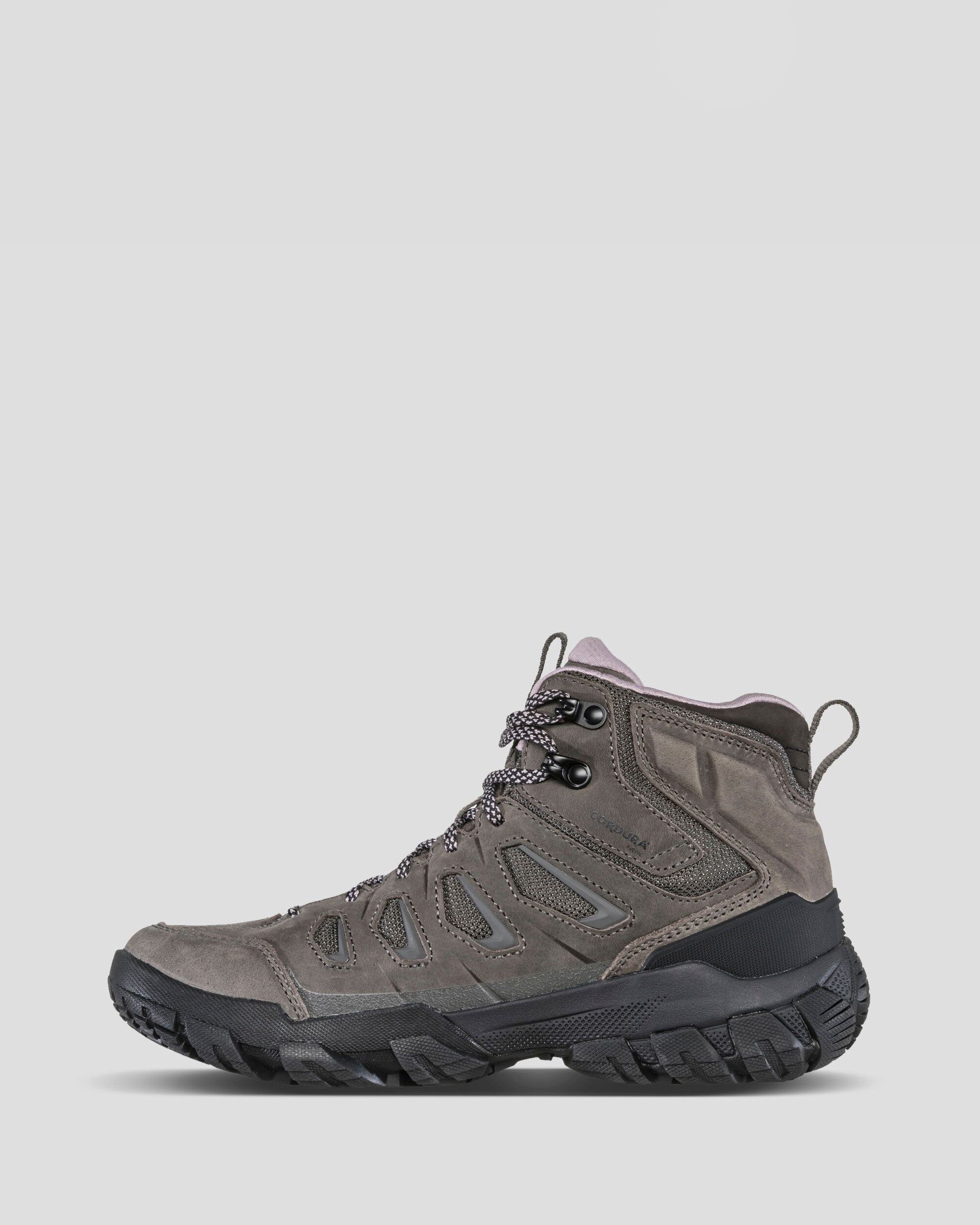 Oboz Sawtooth X Mid Waterproof Hiking Boots for Women - Wide Width Charcoal - Perfect for Outdoor Adventures & Trail Hiking