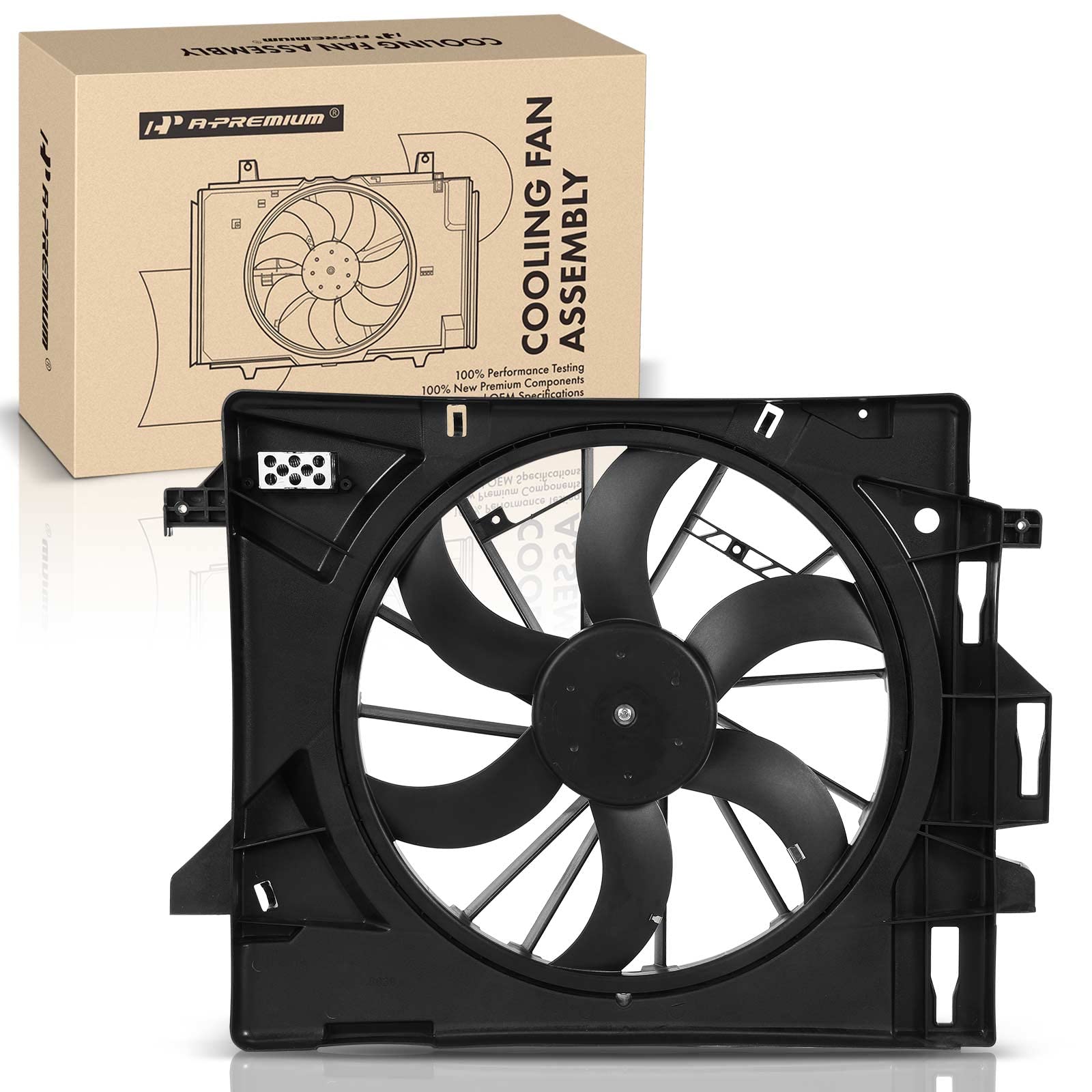 Premium Engine Radiator Cooling Fan Assembly for Dodge Chrysler Volkswagen Ram - Fits Grand Caravan 2008-2020, Town & Country 2008-2016, Routan 2009-2014, C/V 2012-2015 | High-Performance Cooling Solution for Hot Weather & Heavy-Duty Driving