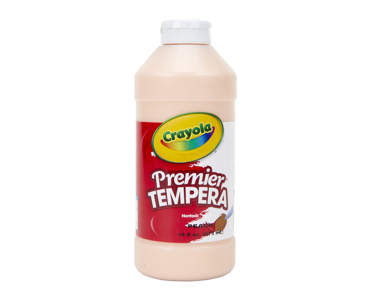 Crayola Tempera Paint for Kids - Peach Color, 16oz Pint Size, Non-Toxic Washable Paint for School Projects, Arts & Crafts, Classroom Activities