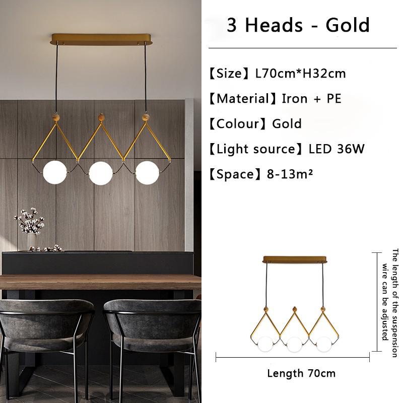 Black and Gold Globe LED Glass Ball Hanging Light - Modern Chandelier for Living Room, Bedroom, Dining Room & Office Decor