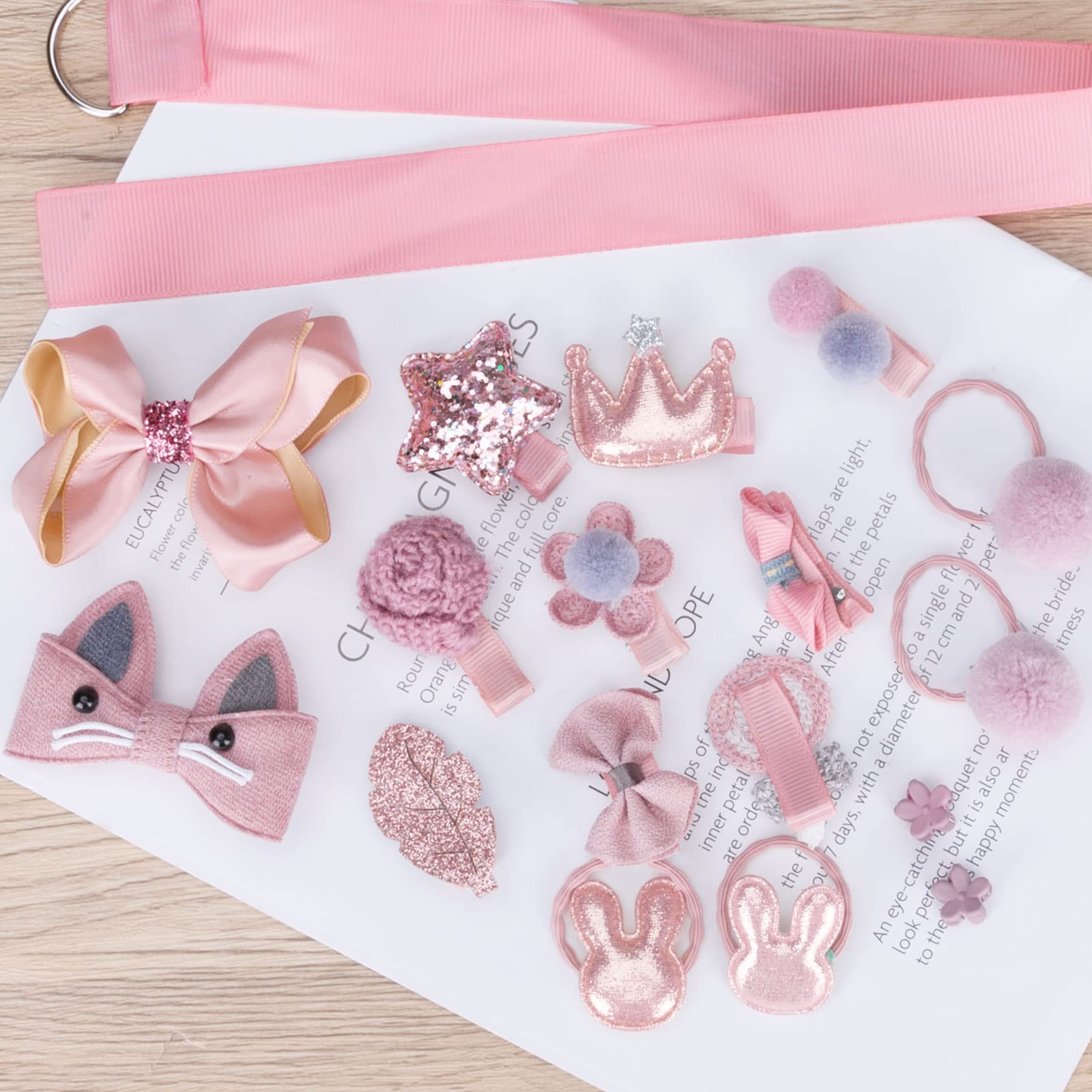36 Pcs Kids Hair Clips & Hair Ties Set - Cute Hair Barrettes & Headbands for Baby Girls - Perfect for School, Parties & Daily Styling
