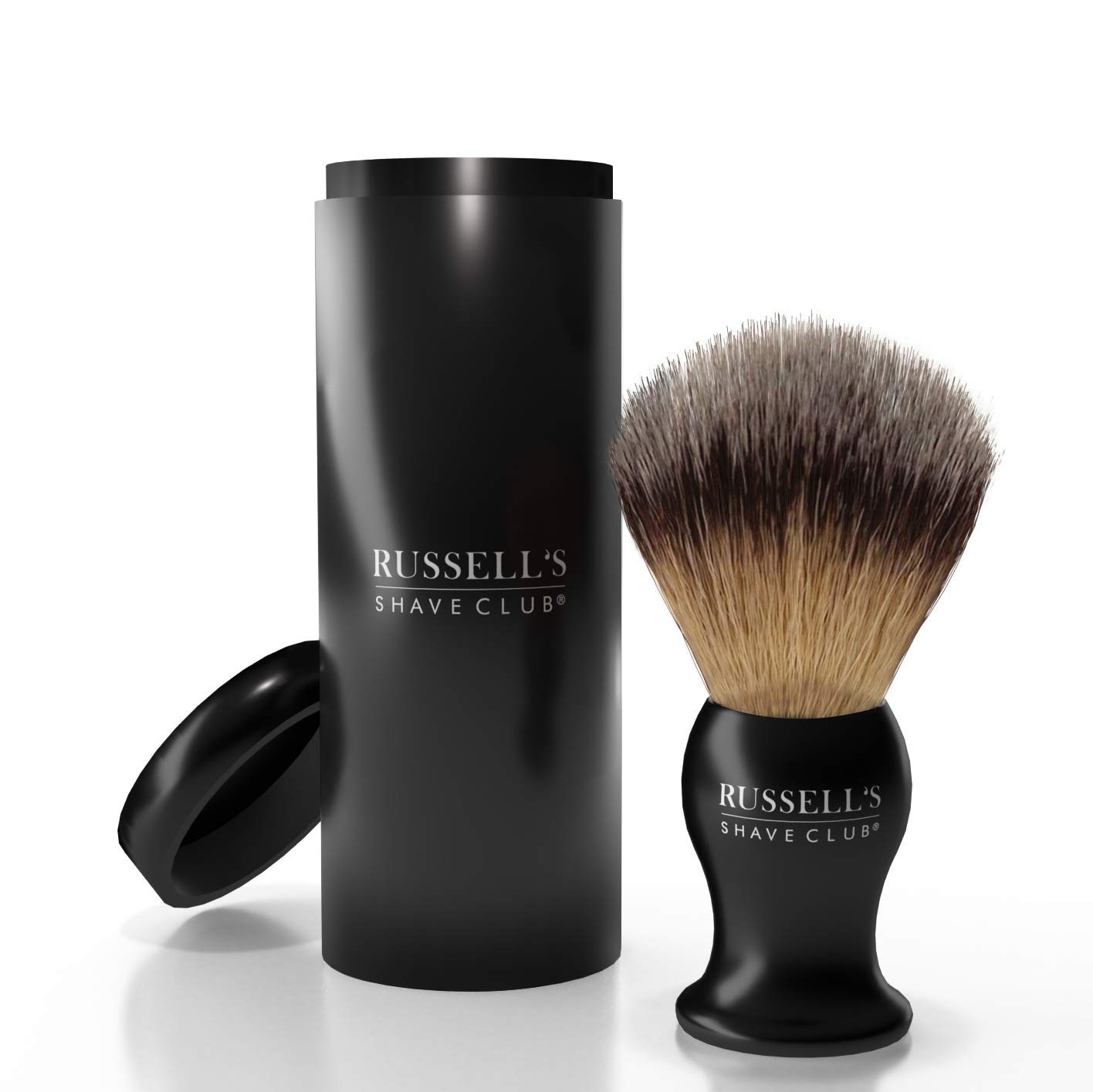 Premium Synthetic Shaving Brush with Travel Tube (RS1) - Soft Bristles for Smooth Shaving - Perfect for Travel & Home Use