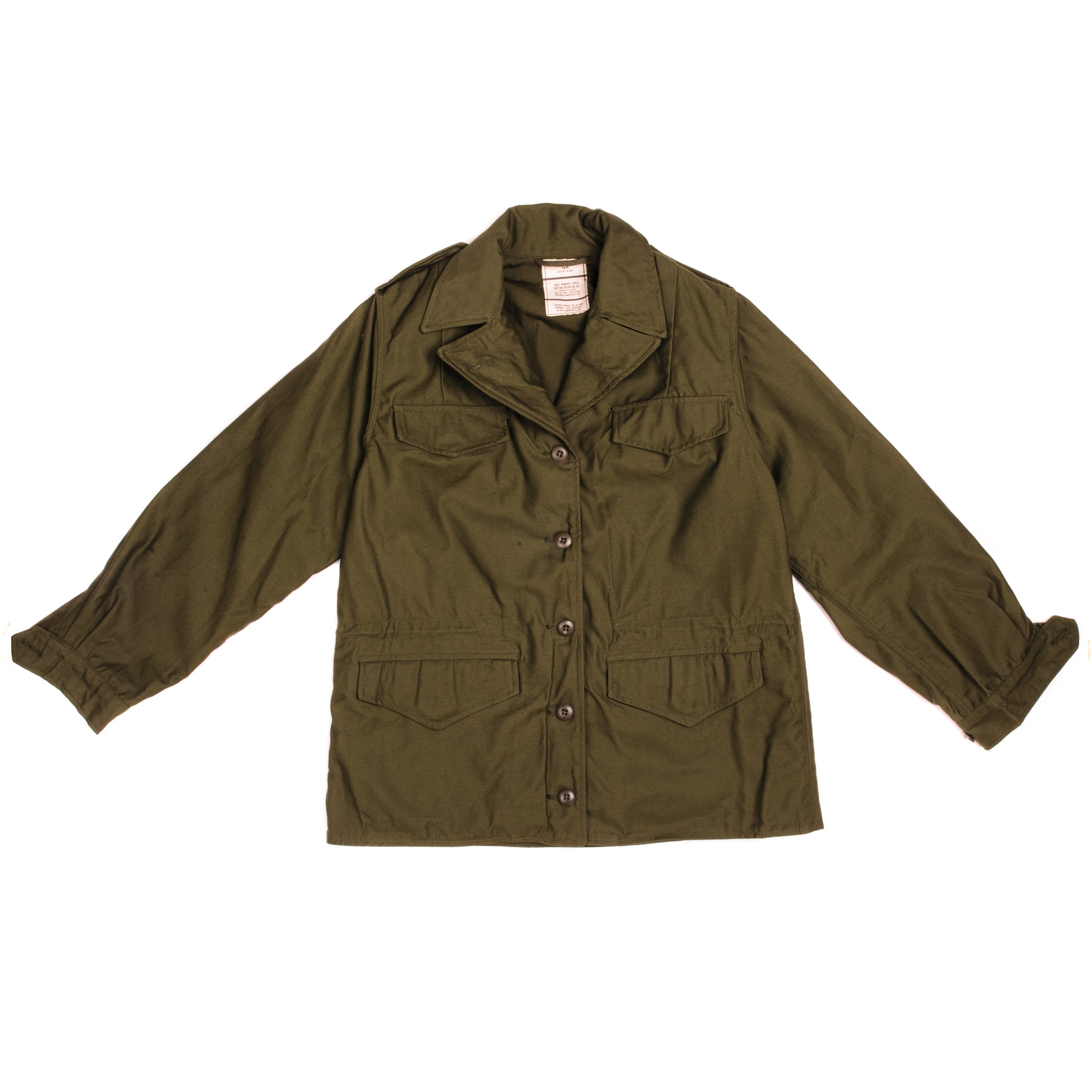 Vintage US Army Women's Field Jacket 1975 Vietnam War - Size 12R - Military Green Tactical Outerwear for Reenactment, Outdoor Adventures & Retro Fashion