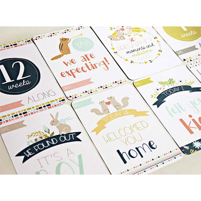 Pregnancy Milestone Cards - Baby Bump Photo Props for Maternity Shoot & Gender Reveal - Capture Every Special Moment from First Trimester to Delivery