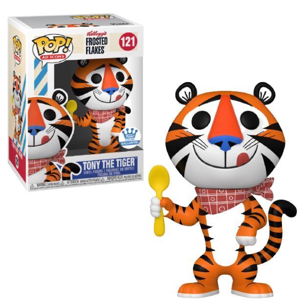 Kellogg's Frosted Flakes Tony The Tiger Funko Pop! Vinyl Figure #121 Exclusive - Collectible Breakfast Cereal Mascot for Display & Gifting