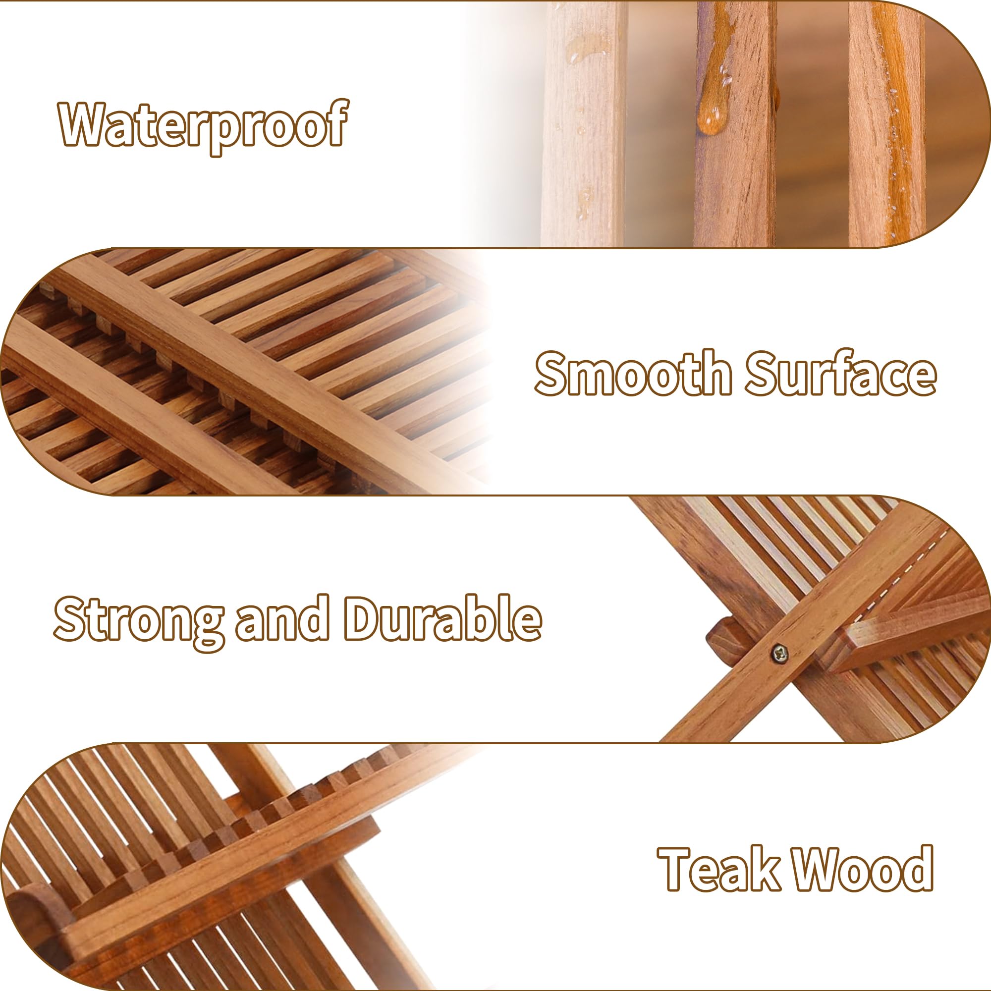 Utoplike Teak Dish Drainer Rack - 2 Tier Collapsible & Foldable Dish Drying Rack, Compact Plate Organizer Holder for Kitchen - Perfect for Small Spaces, Countertop Storage & Dish Drying