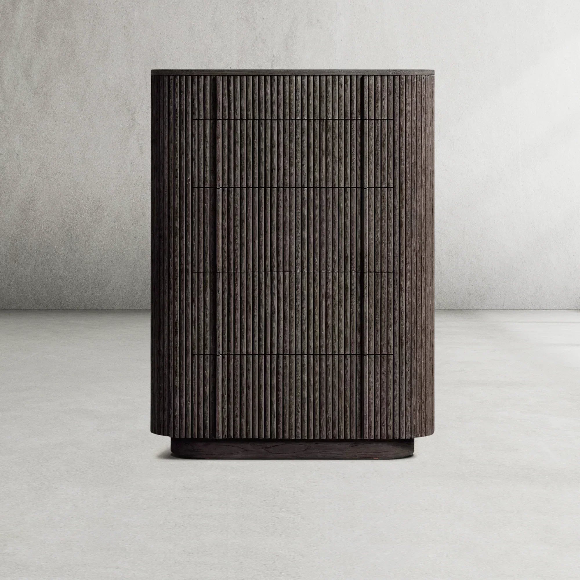 Mulholland Modern 5-Drawer Narrow Dresser - Slim Space-Saving Storage Cabinet for Bedroom, Living Room, or Office Organization