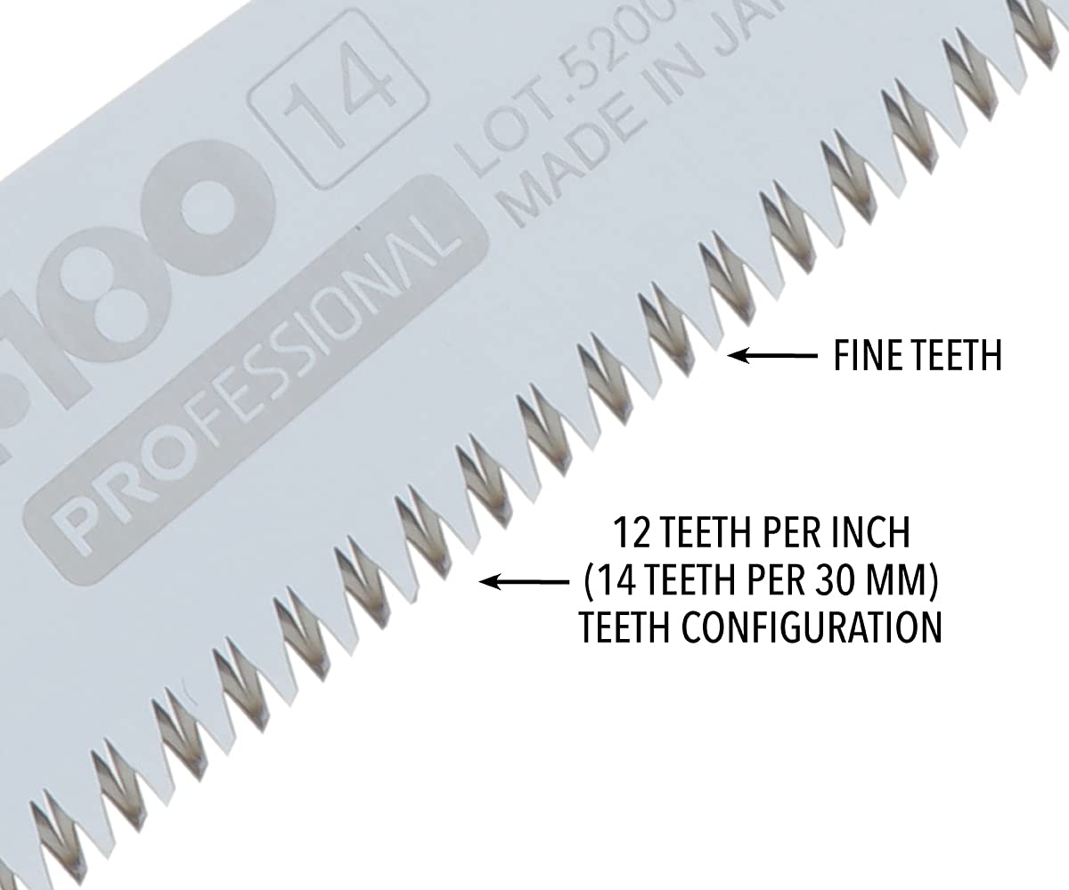 Silky Professional F180 180mm Folding Saw with Fine Teeth (141-18) - Perfect for Woodworking, Camping & Outdoor DIY Projects