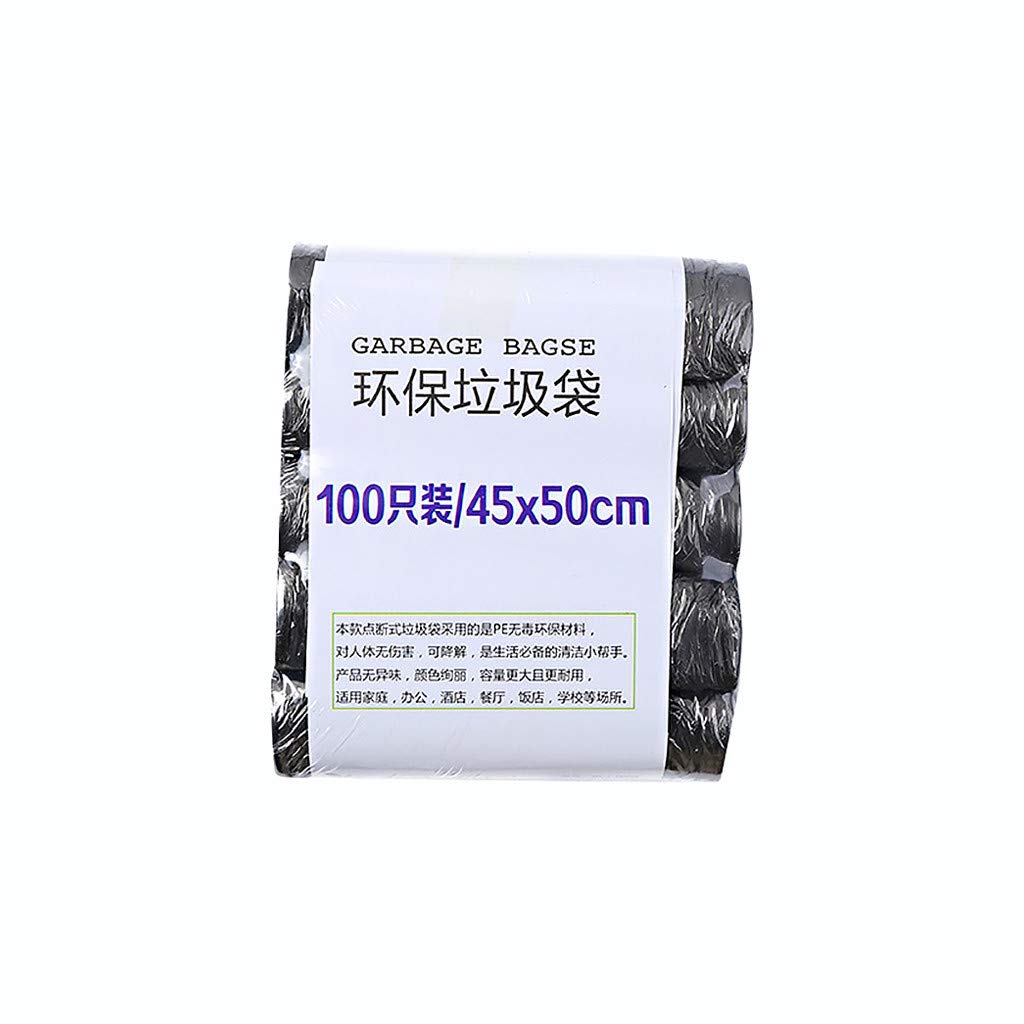 5 Rolls 100PCS Biodegradable Trash Bags - Heavy Duty Eco Friendly Kitchen, Bathroom, Car & Office Garbage Bags | Durable Disposable Plastic Bags for Home, Outdoor & Commercial Use | Recycled & Leak-Proof Waste Bags for Daily Cleaning & Waste Management