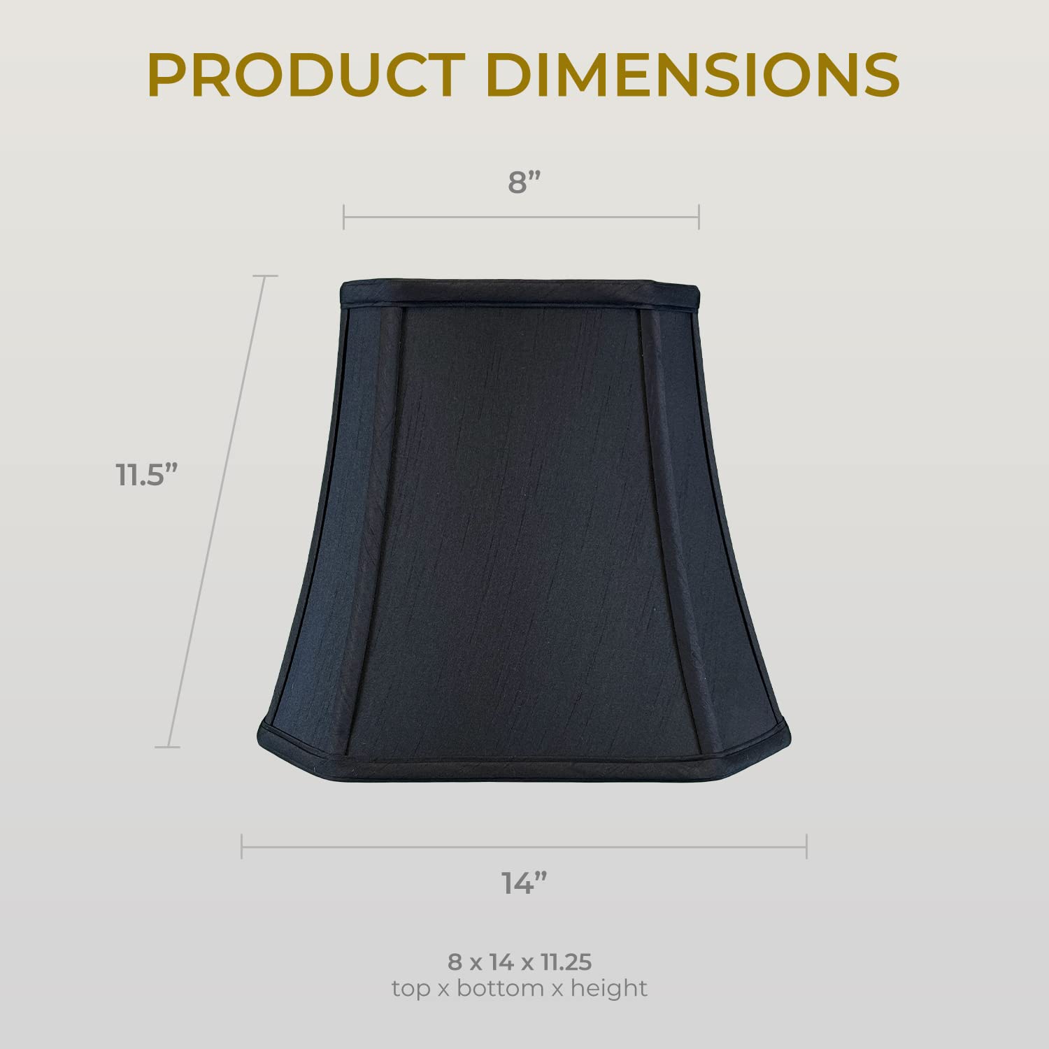 Royal Designs Square Cut Corner Bell Lamp Shade - 8