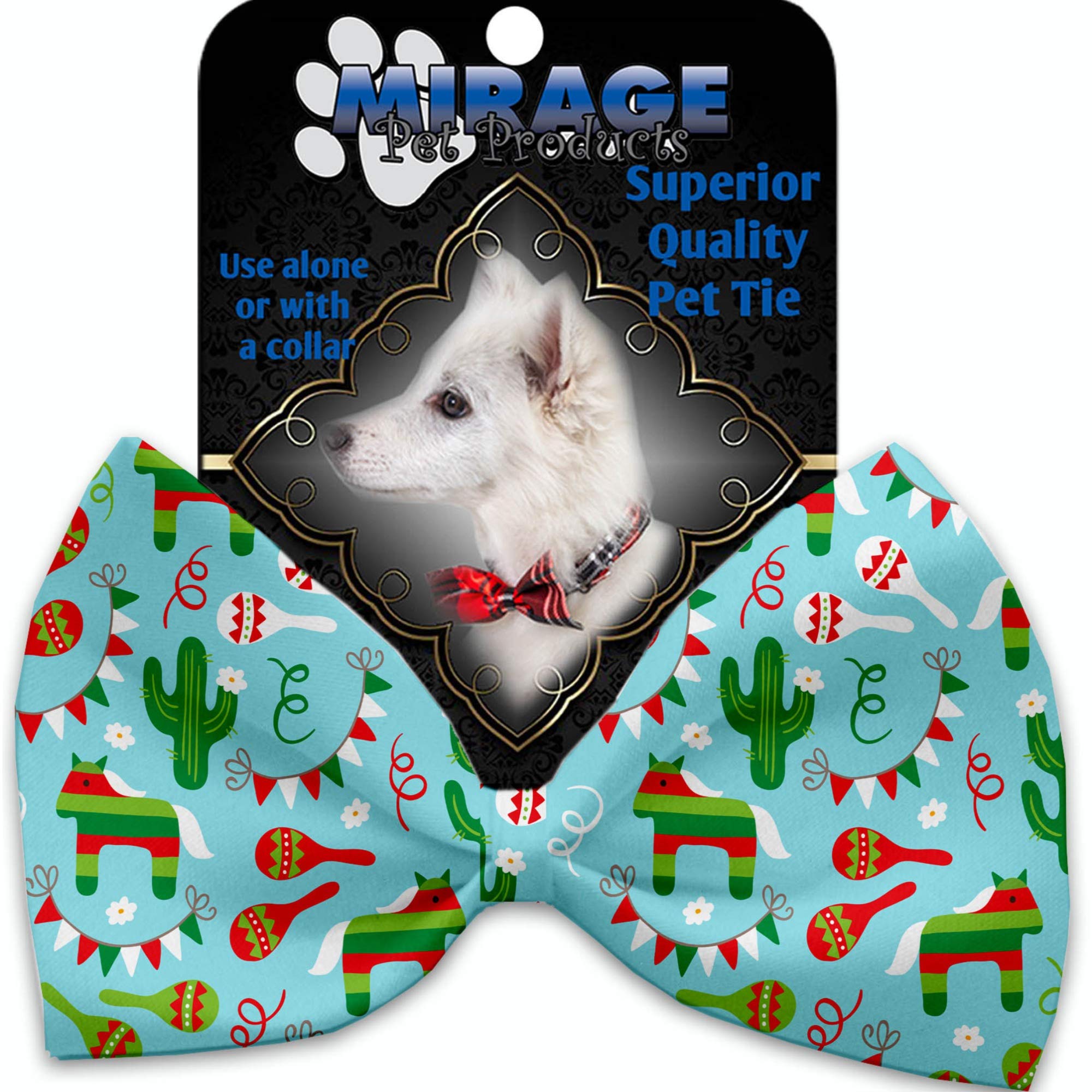Stylish Turquoise Pet Bow Tie Collar - Adjustable Velcro Dog Cat Neck Accessory for Parties, Weddings & Photo Shoots