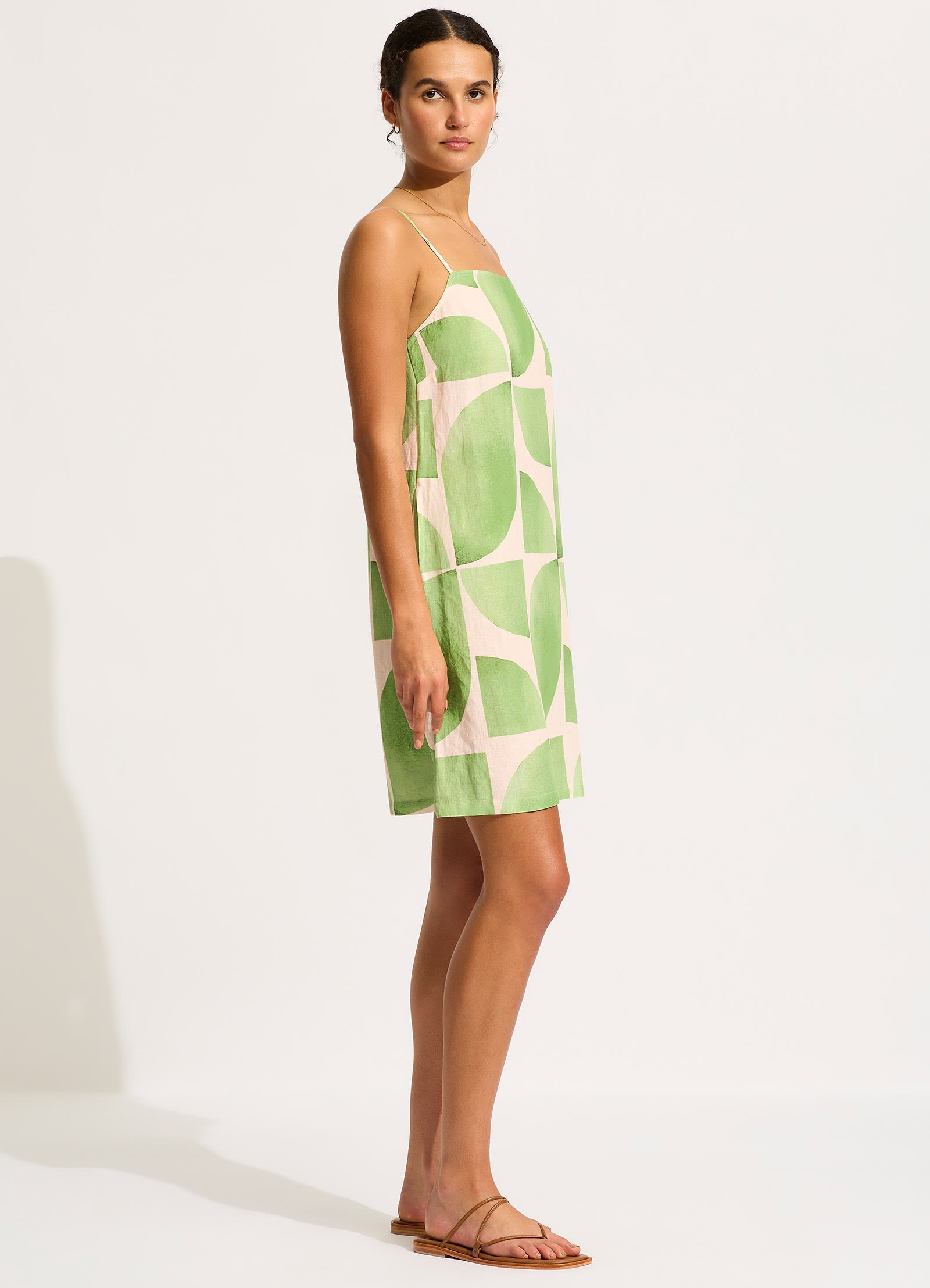 Sunray Bandeau Mini Dress in Sage Green - Summer Beach Wear, Party Outfit, Vacation Dress for Women