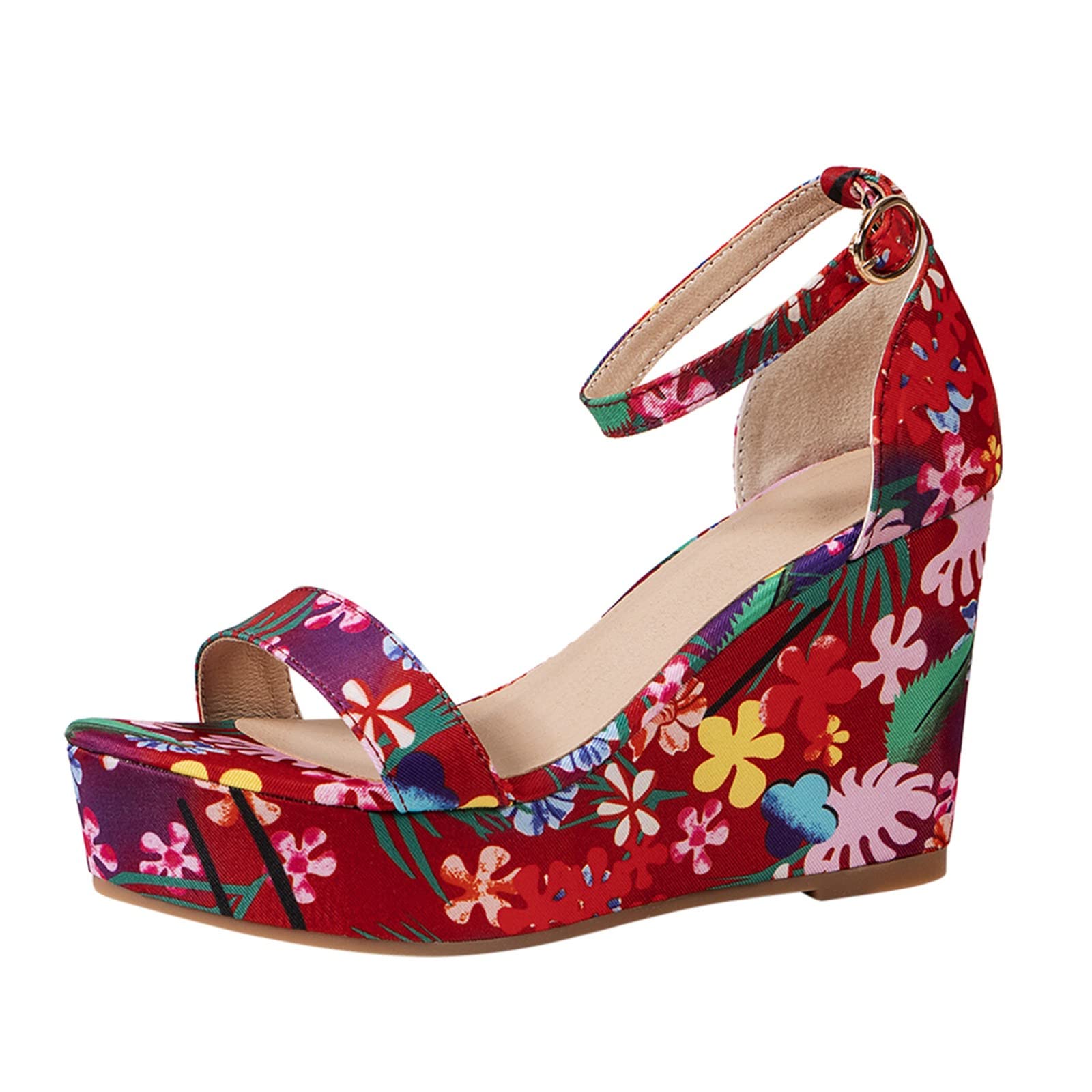 Women's Fashion Snake Print Roman Sandals with Heels - Breathable Open Toe Summer Slippers for Spring & Summer | Perfect for Beach, Vacation, and Casual Outings