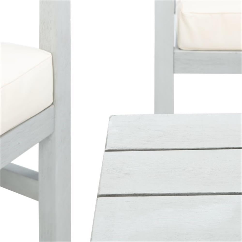 SAFAVIEH Outdoor Collection Montez Grey/Beige Striped Cushion Pillows 4-Piece Set - Waterproof Patio Conversation Furniture for Garden, Deck & Poolside