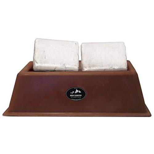 High Country Plastics Double Salt Block Holder for Livestock - Durable & Weather-Resistant Mineral Feeder for Horses, Cows & Goats - Perfect for Pasture, Barn & Stable Use