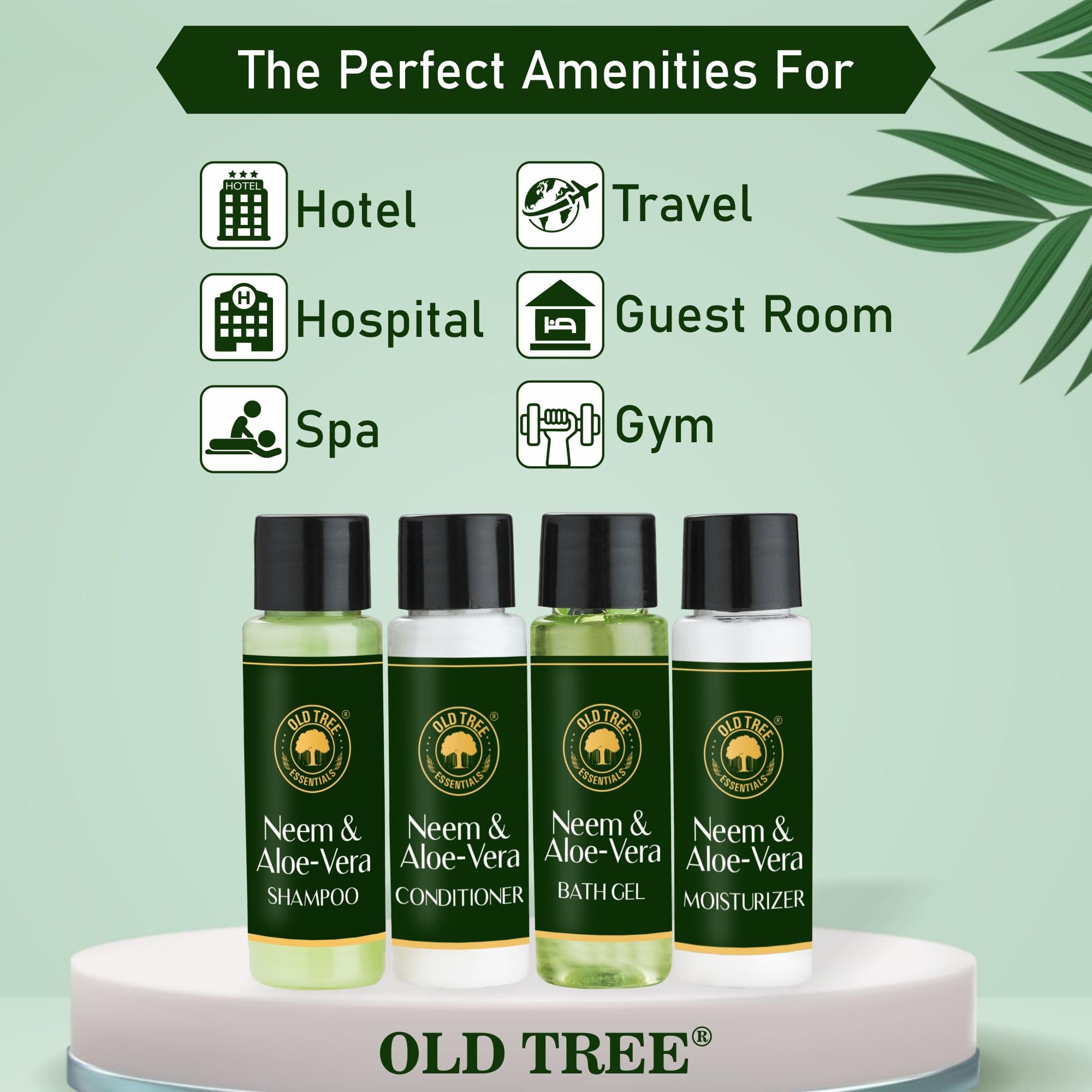 Organic Neem & Aloe Vera Moisturizer Travel Kit - 30ml (Pack of 100) | Mini Toiletries for Hotels, Guest Houses & Travel | Hydrating Skin Care Essentials for Guests & Hospitality Amenities