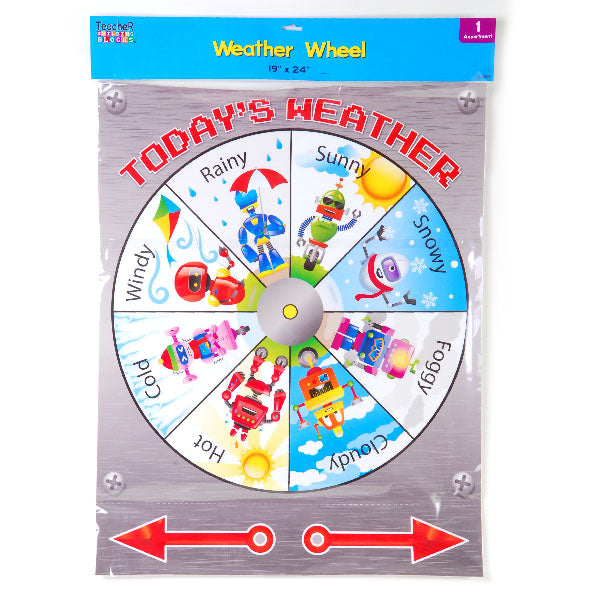 1Ct. Weather Wheel, 19X24 Inches - Colorful Educational Weather Chart for Kids - Perfect for Classroom, Homeschool & Preschool Learning Activities