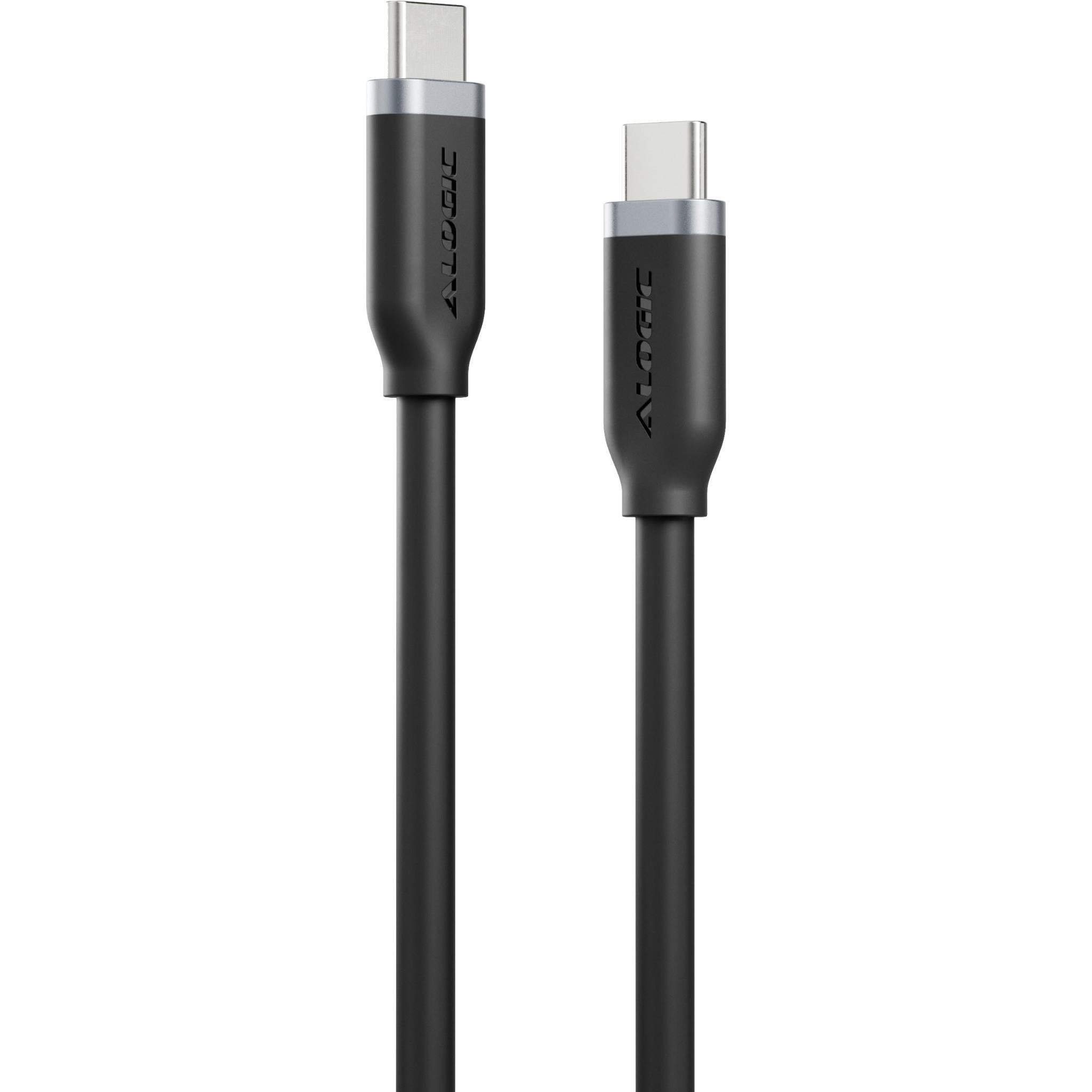 ALOGIC Elements 240W USB C Fast Charging Cable 2m (Black) - High Speed Charging for MacBook, iPhone, iPad, Laptop & More