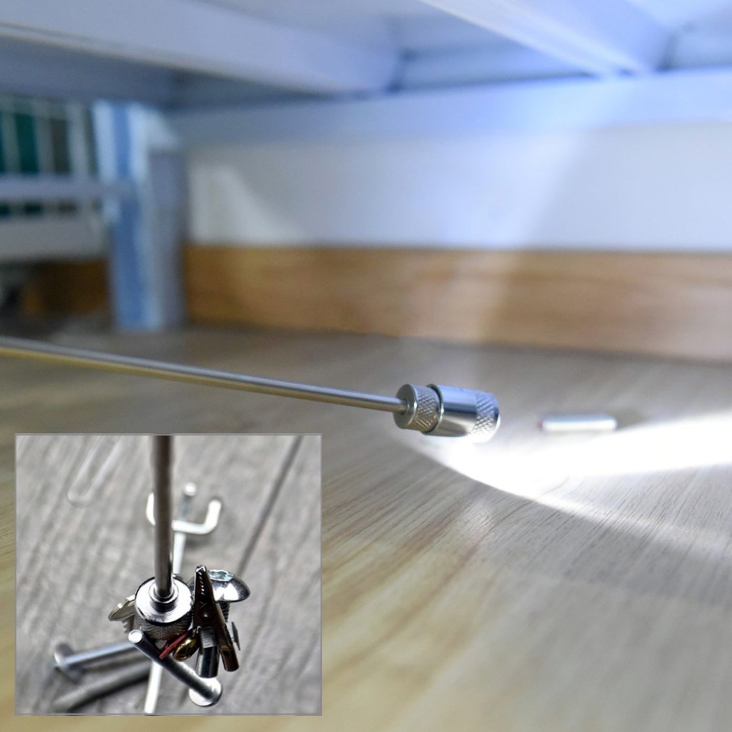 Preciva Magnetic Telescoping Pick Up Tool with LED Flashlight - 19.5 to 68cm Extendable Magnet Stick for Metal Retrieval (1 Pack) - Perfect for Mechanics, DIY Projects & Hard-to-Reach Areas