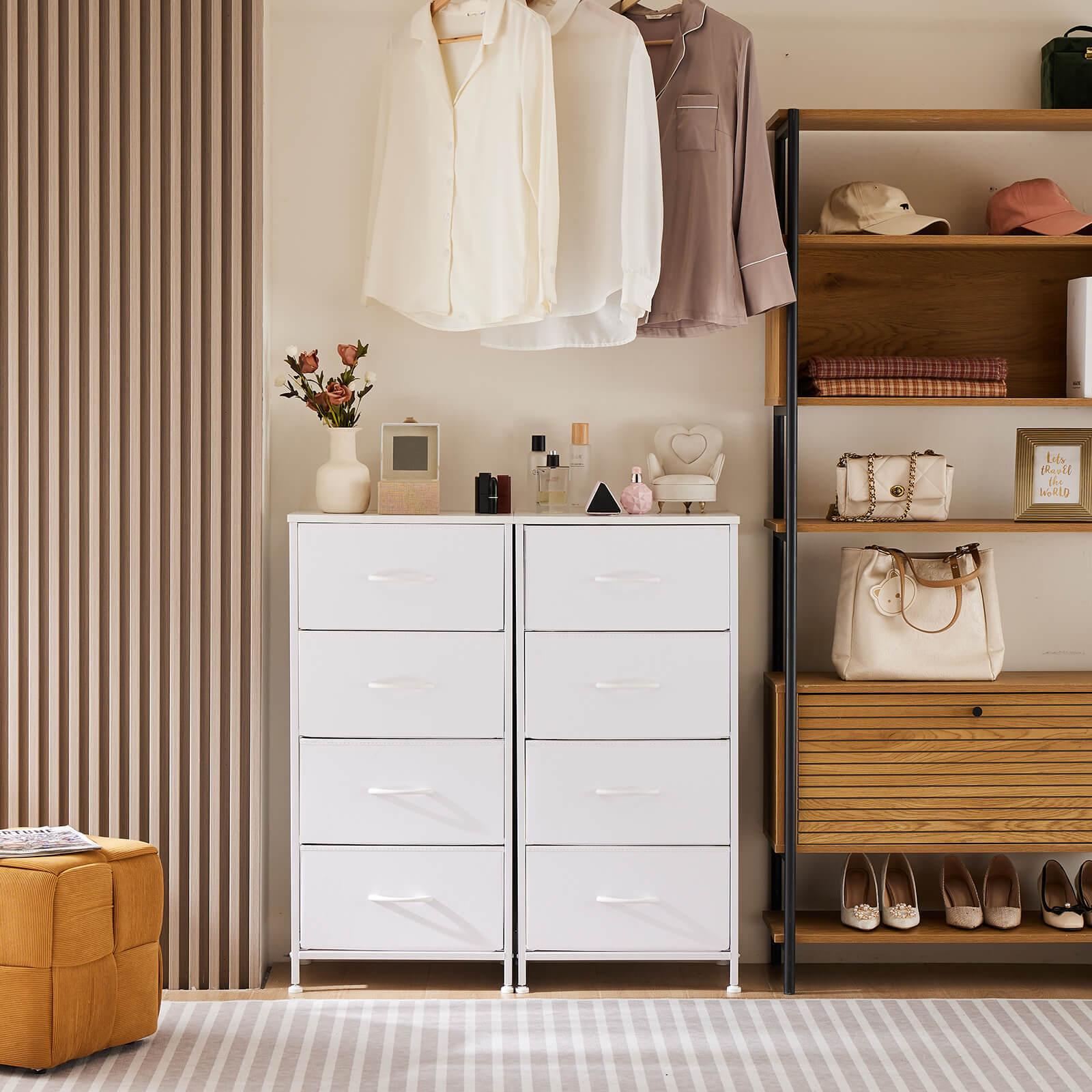 Modern 5-Drawer Dresser with Metal Frame & Wood Top - Sturdy Storage for Bedroom, Living Room, or Office Organization