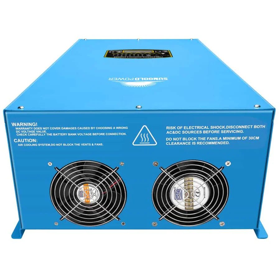 SunGoldPower 12000W 48V Split Phase Pure Sine Wave Inverter Charger for Home Solar Power System, RV, Off-Grid & Emergency Backup Power