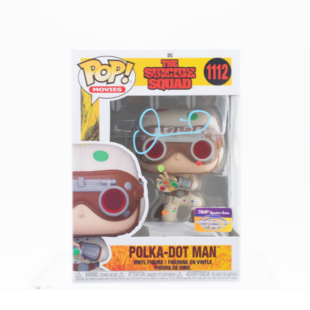 David Dastmalchian Signed Pop! Vinyl Figure - Polka Dot Man from The Suicide Squad (Limited Edition Collectible) | Perfect for DC Fans, Movie Memorabilia Collections & Pop Culture Displays