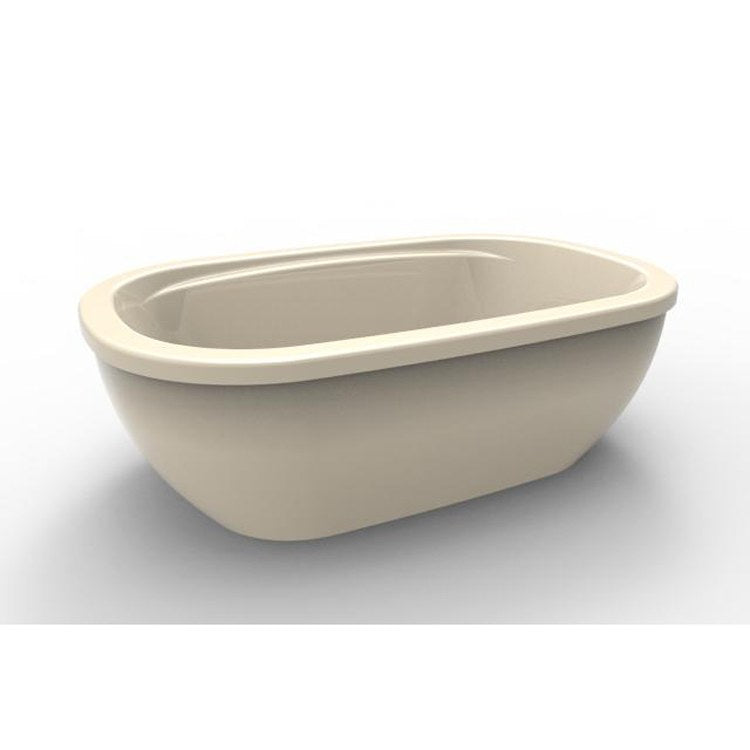 Casey Freestanding White Oval Acrylic Air Tub - 66 x 38 x 19.5 Inch Designer Bathtub for Modern Bathrooms | Spa-Like Soaking Experience