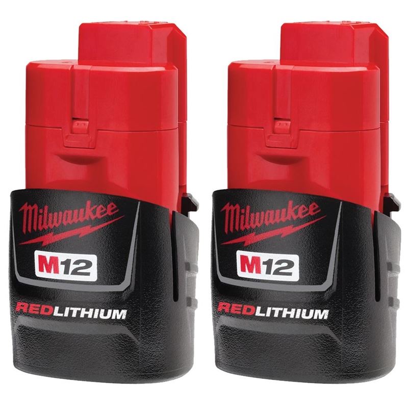 48 11 2411 M12 REDLITHIUM 1.5Ah Compact Battery Pack 2-Pack - Power Tools for DIY Projects & Professional Use