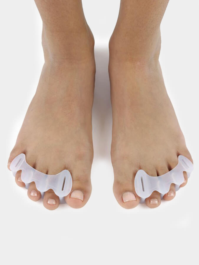 Correct Toes Alignment Toe Spacers - Natural Foot Pain Relief & Bunion Corrector for Barefoot Shoes, Yoga & Running - Improve Posture & Comfort