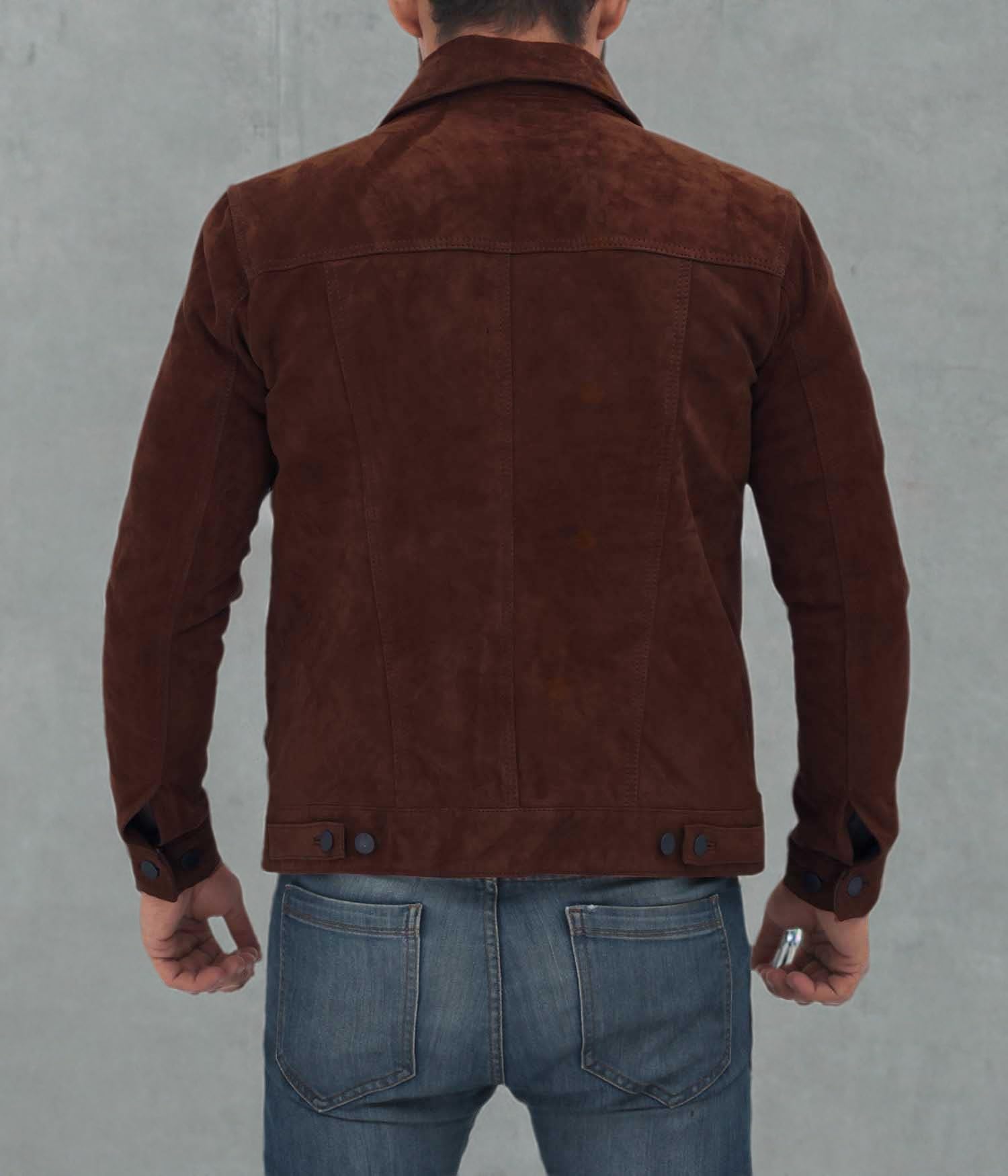Genuine Lambskin Leather Suede Jacket for Men - Vintage Style Distressed Suede Trucker Jacket | Casual Wear, Date Night, Motorcycle Riding, Fall & Winter Fashion
