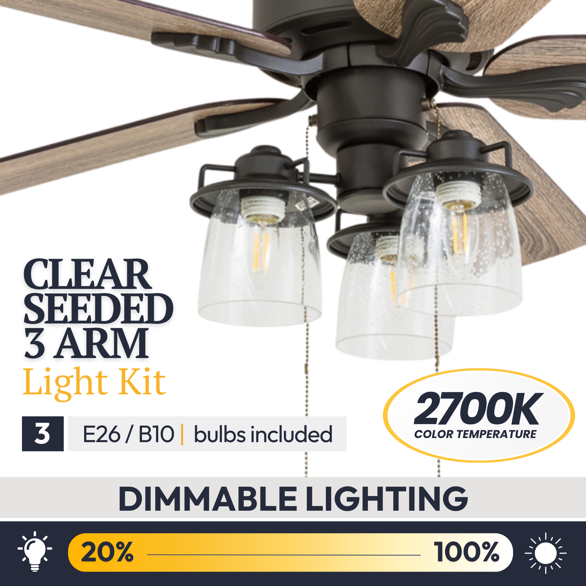 52 Inch Bronze River Run Ceiling Fan with Remote Control - Perfect for Living Rooms, Bedrooms, and Outdoor Spaces