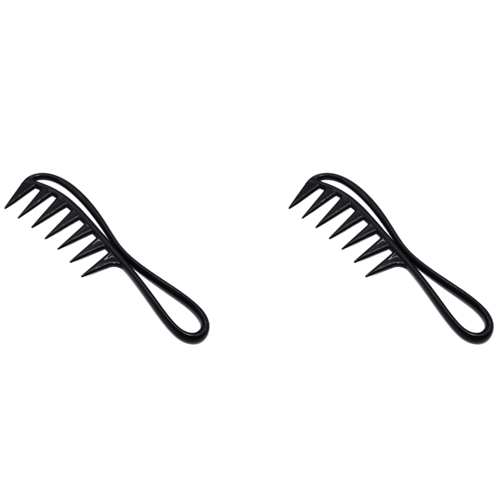 AMIUHOUN 2X Wide Tooth Plastic Comb for Curly Hair - Detangling & Styling Tool for Salon & Home Use - Gentle Massage Comb for Thick, Wavy & Natural Hair Care