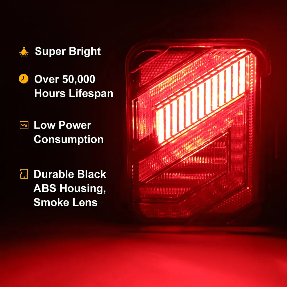 LOYO® LED Tail Lights for Jeep Wrangler JK & JKU (2007-2018) - Unique S-Shaped Design | Waterproof & Durable | Perfect for Off-Roading & Night Driving