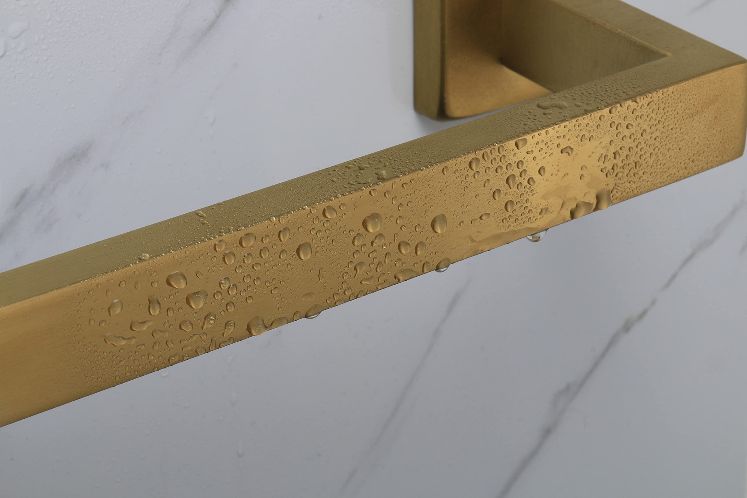 Premium SUS304 Stainless Steel Towel Rack - Heavy Duty Wall Mounted Bathroom Towel Holder with Square Base, Brushed Gold Finish (30 Inch) - Perfect for Bathroom, Spa, Gym & Luxury Home Decor