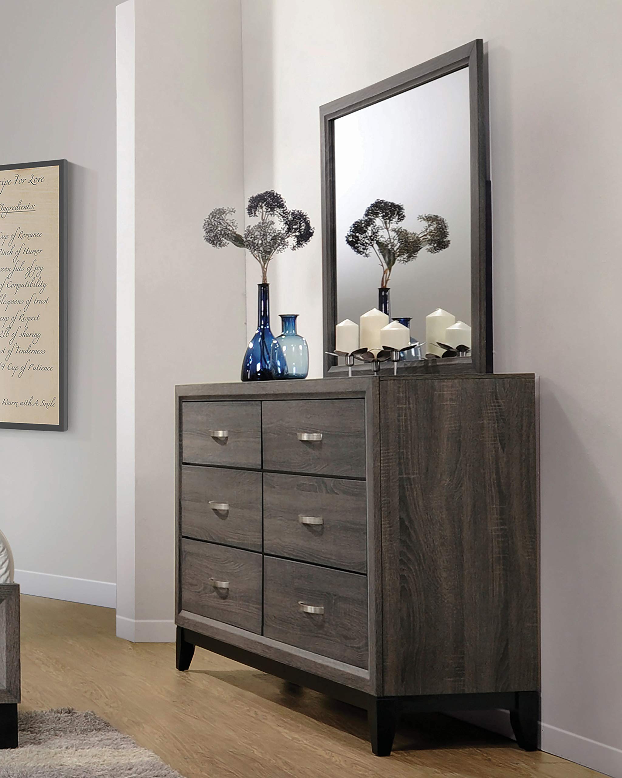 Black Coaster Furniture Wall Mirror 212424 - Elegant Home Decor for Living Room, Bedroom & Entryway