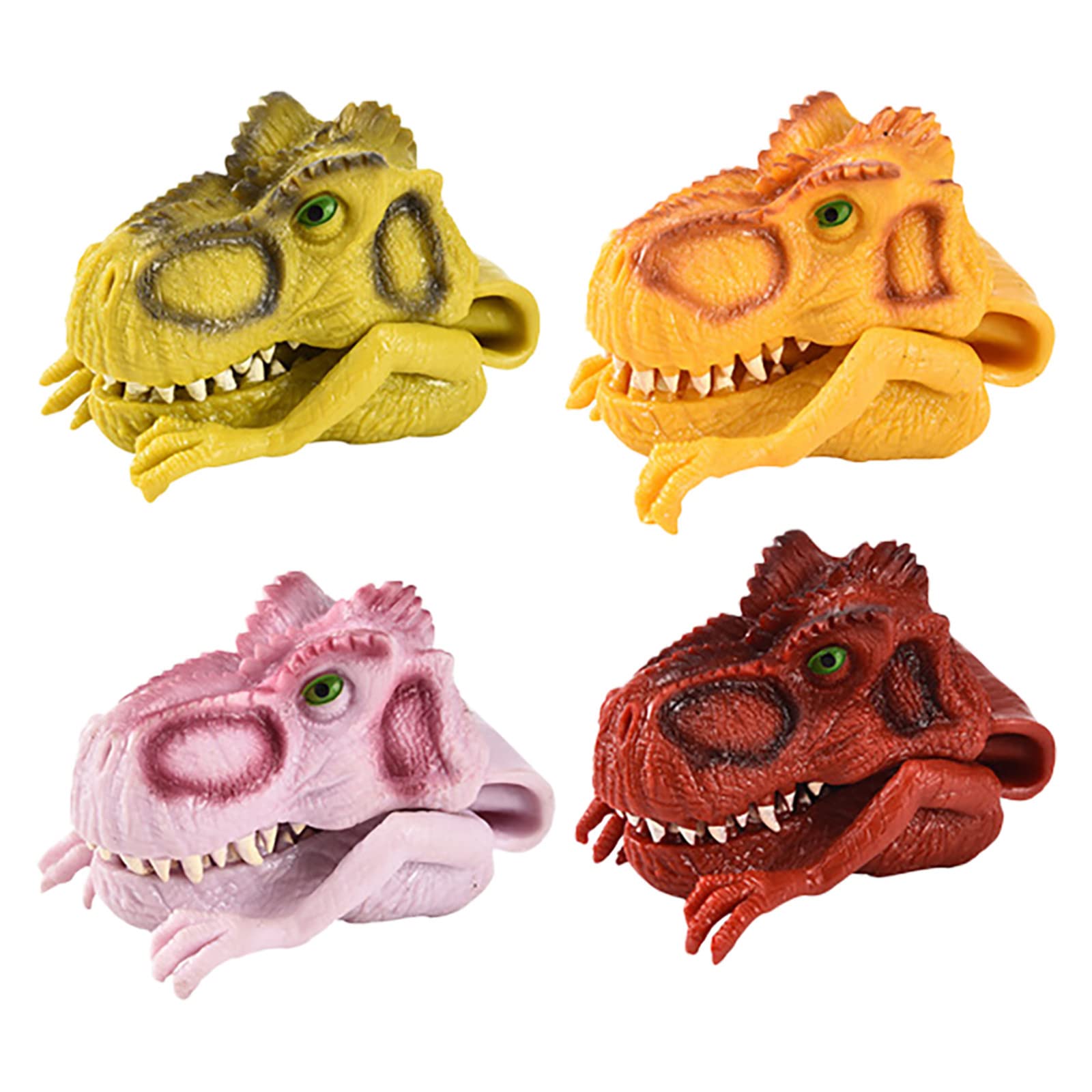 Realistic Crocodile Hand Puppet Toy - Lifelike Rubber Crocodile Head for Kids & Adults - Halloween Costume, Puppet Show, Storytelling & Role Play - Splint Finger Design (One Size)