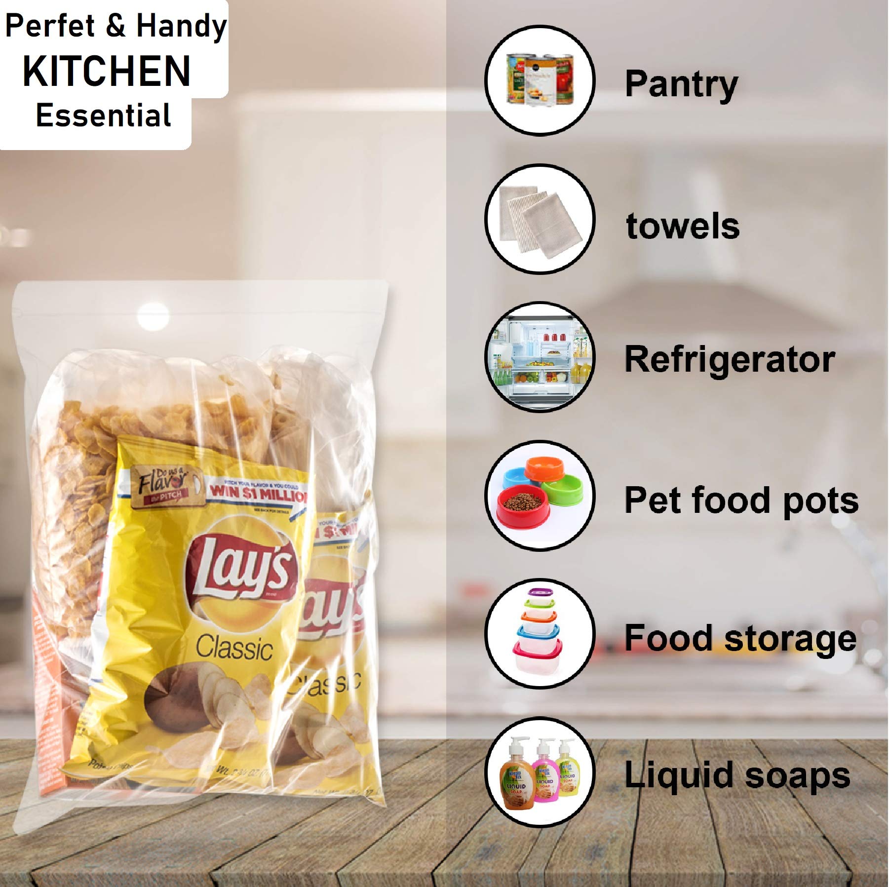 25 Count 4 Gallon Heavy Duty Disposable Freezer Bags - Extra Thick 4 Mil Ziplock Storage Bags for Food, Clothing, Toys & Moving | Large Clear Plastic Bags for Freezing, Organizing & Household Storage