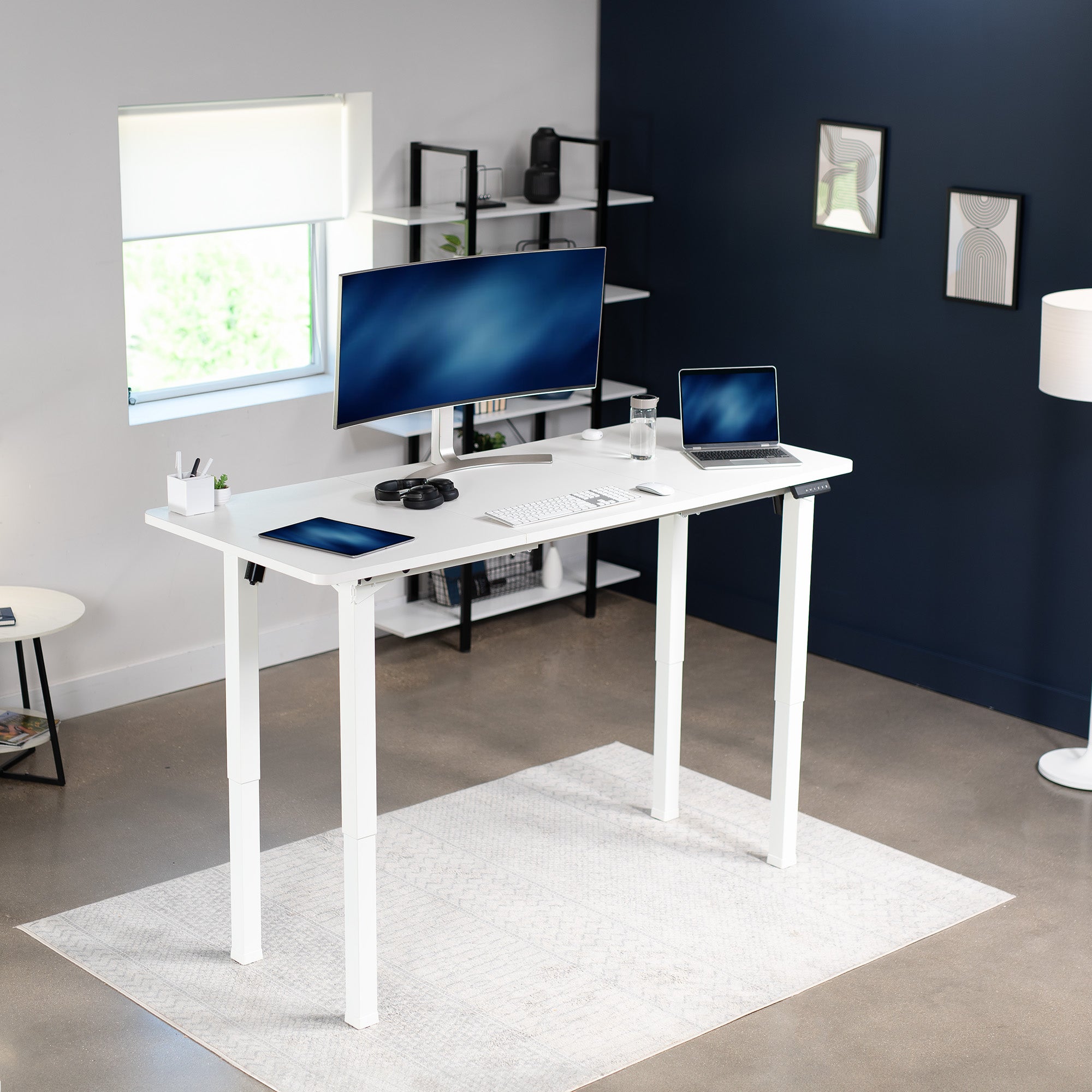 E4 Series 71 x 30 Inch Dual Motor Electric Standing Desk with 4 Legs - Perfect for Home Office, Gaming Setup & Workspace Ergonomics