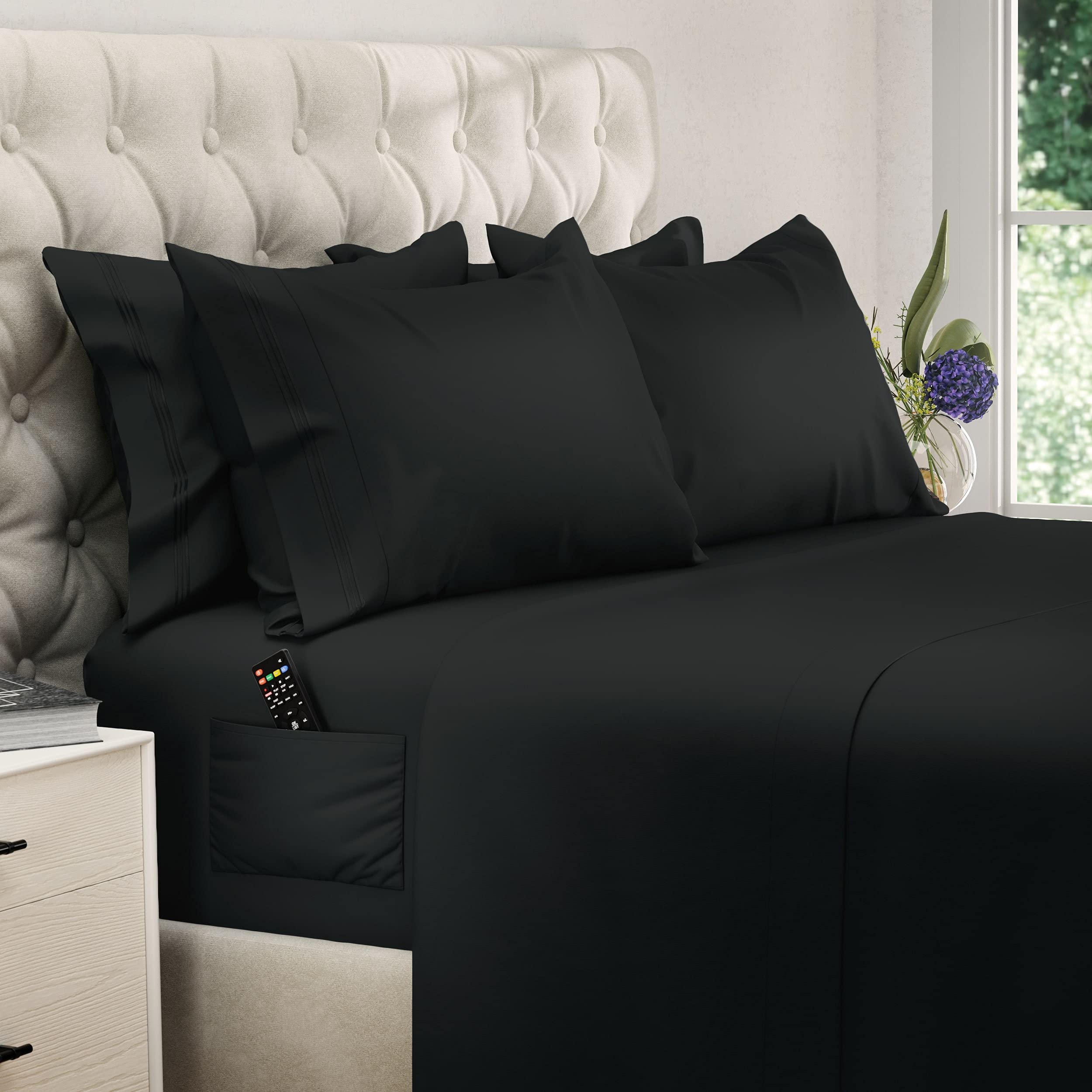 **DREAMCARE 6-Piece King Size Sheet Set - 2500 Supreme Collection - Ultra Soft & Breathable Hotel Luxury Bedding - 21