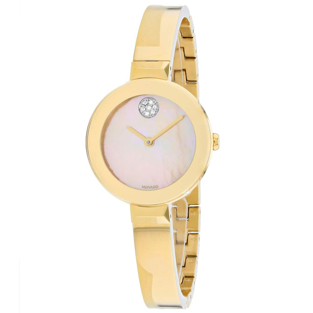 Movado BOLD Bangle Ladies Watch 3600627 - Luxury Stainless Steel Bracelet Watch with Sapphire Crystal for Women | Perfect for Business, Evening Events & Gift Giving