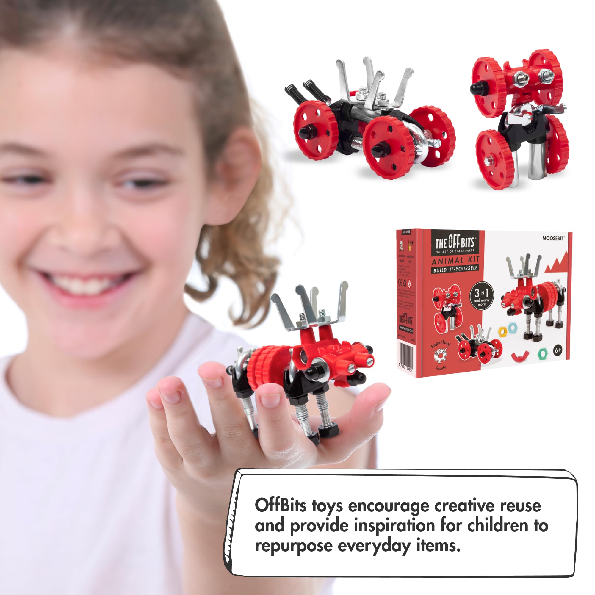 The Off Bits STEM Building Toys Kit - DIY Robot Construction Set for Kids Ages 6-9 | Educational Engineering Toys for Boys & Girls | Creative Animal Robot Building Kit | Perfect STEM Learning Gift for Easter, Birthday & Classroom Activities