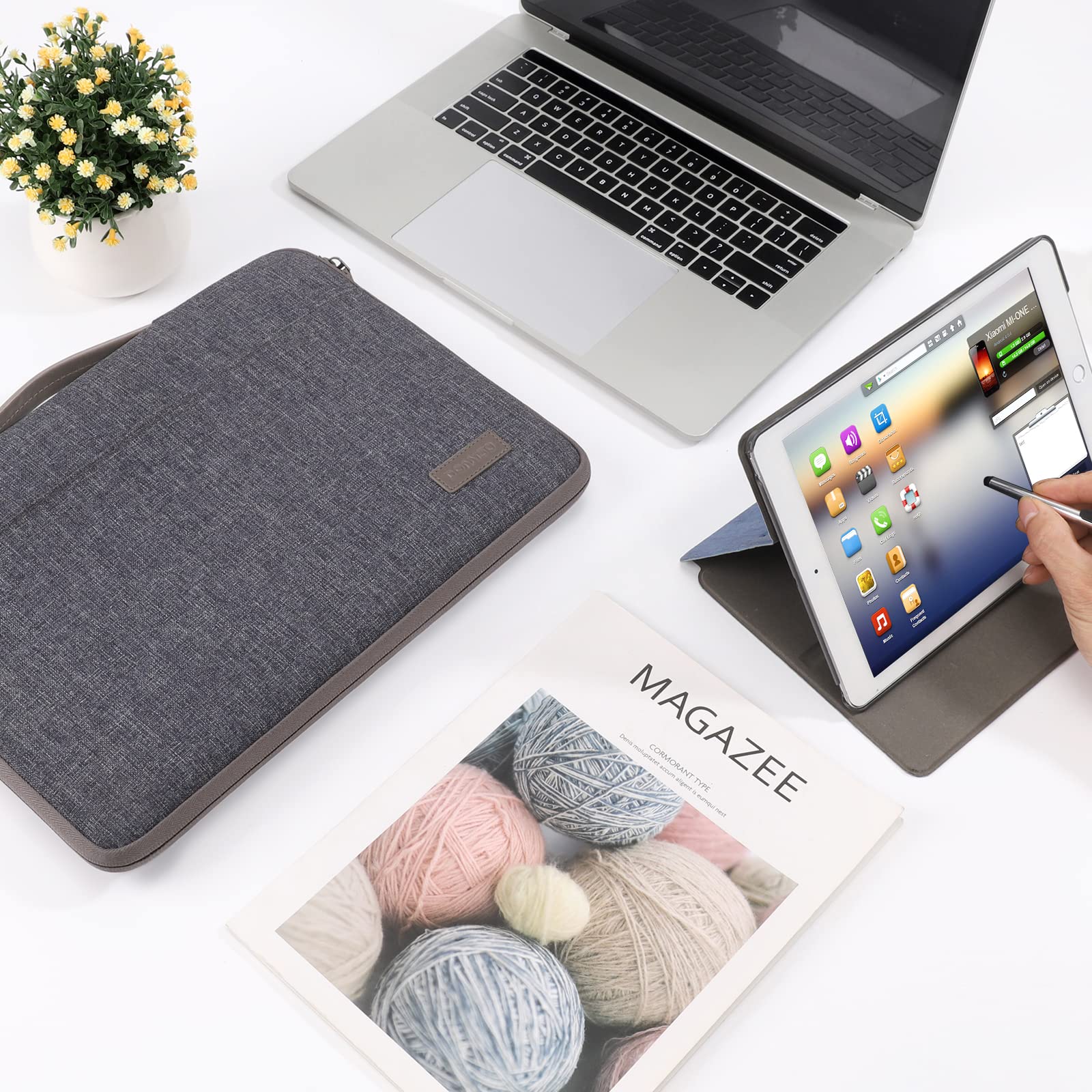DOMISO 13 Inch Laptop Sleeve Case - Waterproof Protective Carrying Bag for 12.5-13